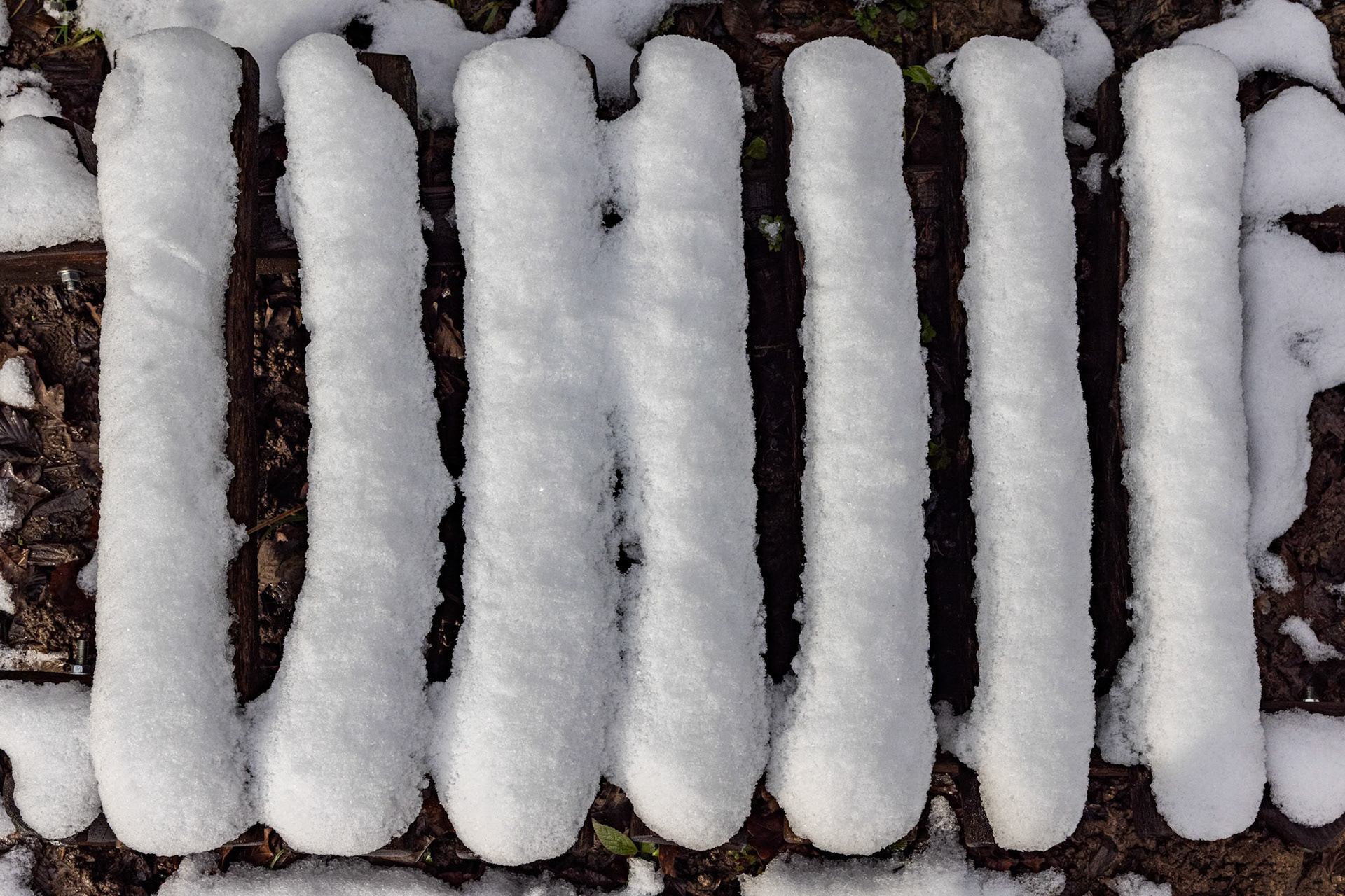 Fitnesstrail mit Schnee