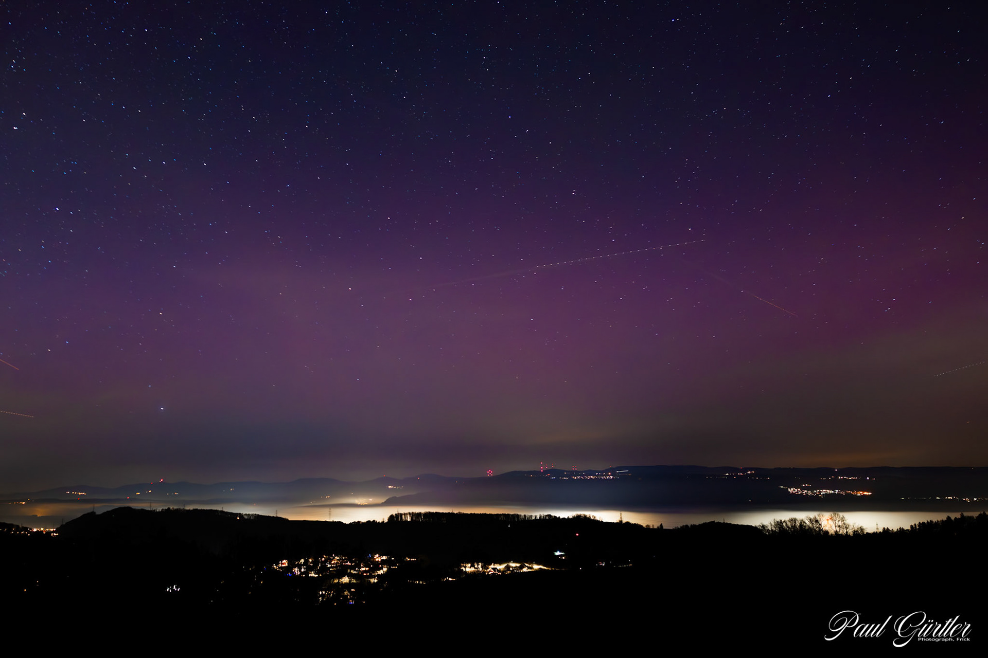 Nordlicht vom Wollberg aus