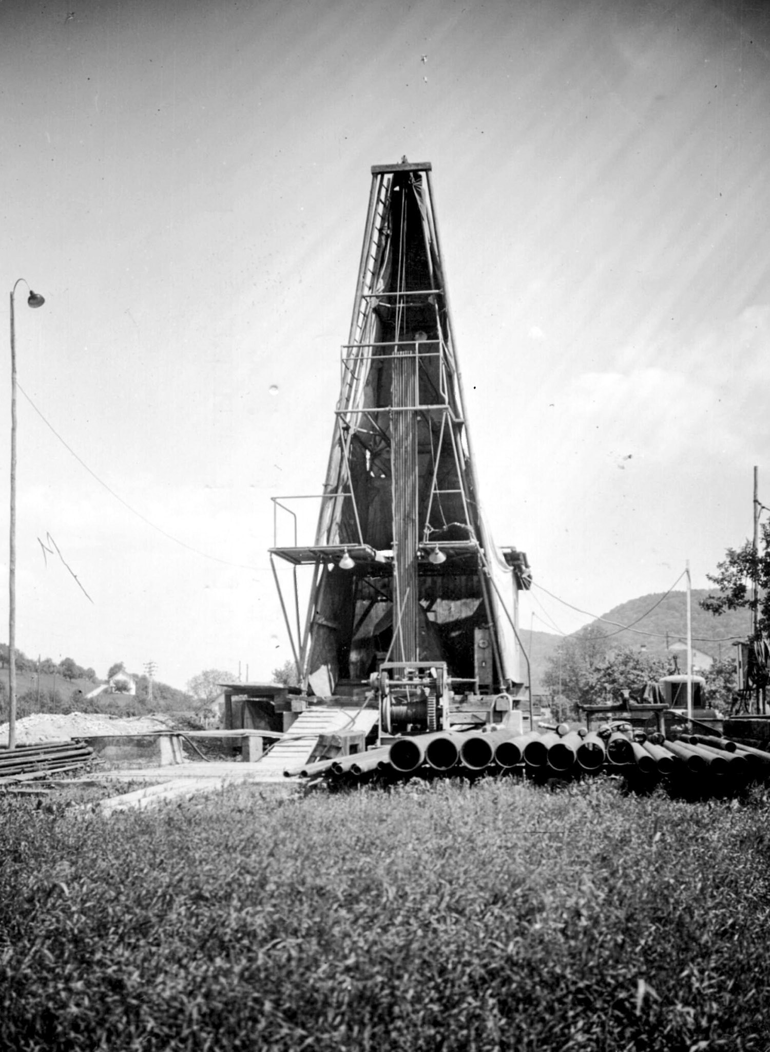 Salzbohrturm Widengasse 1955