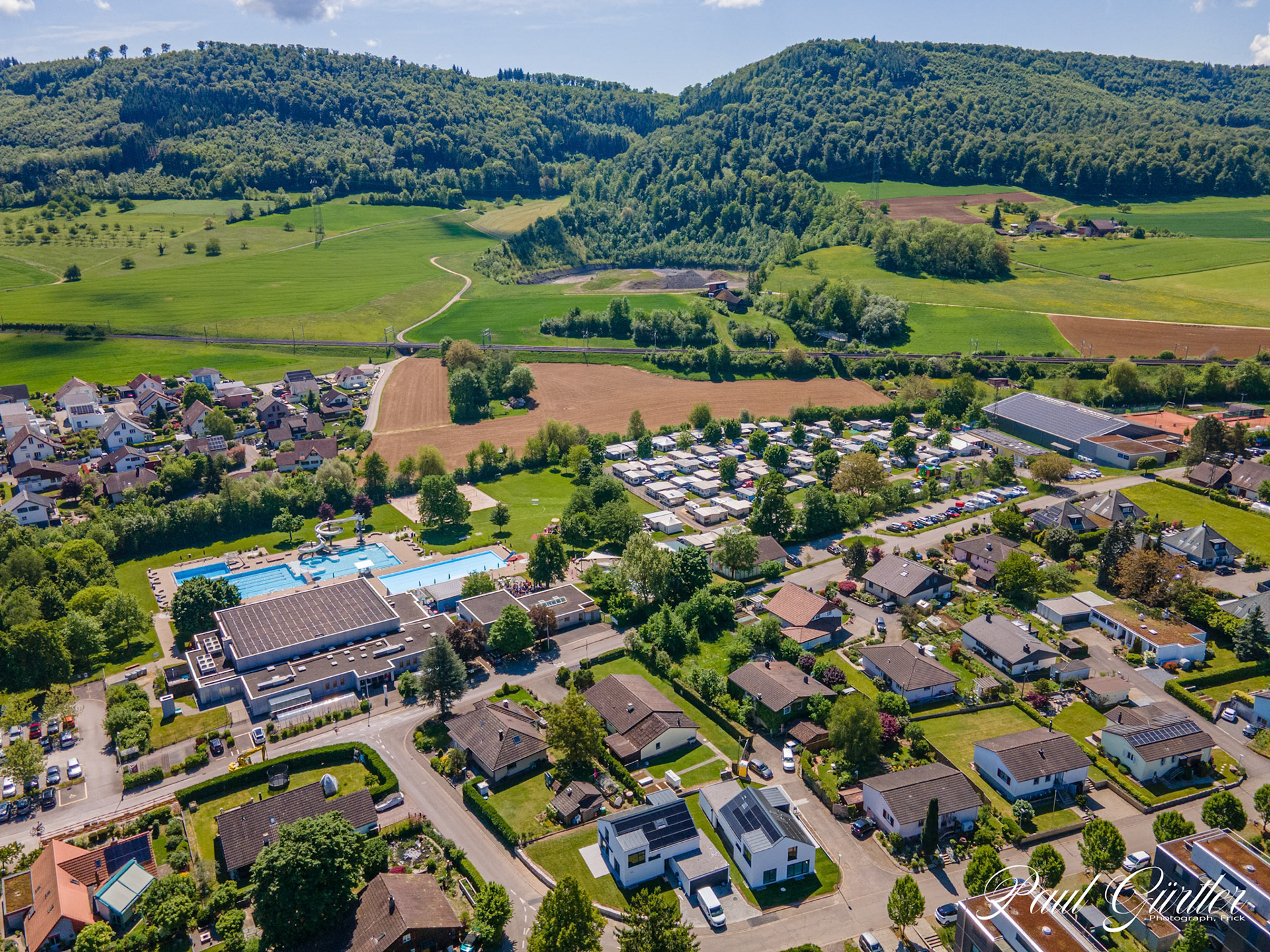 Dorfansicht Drohne
