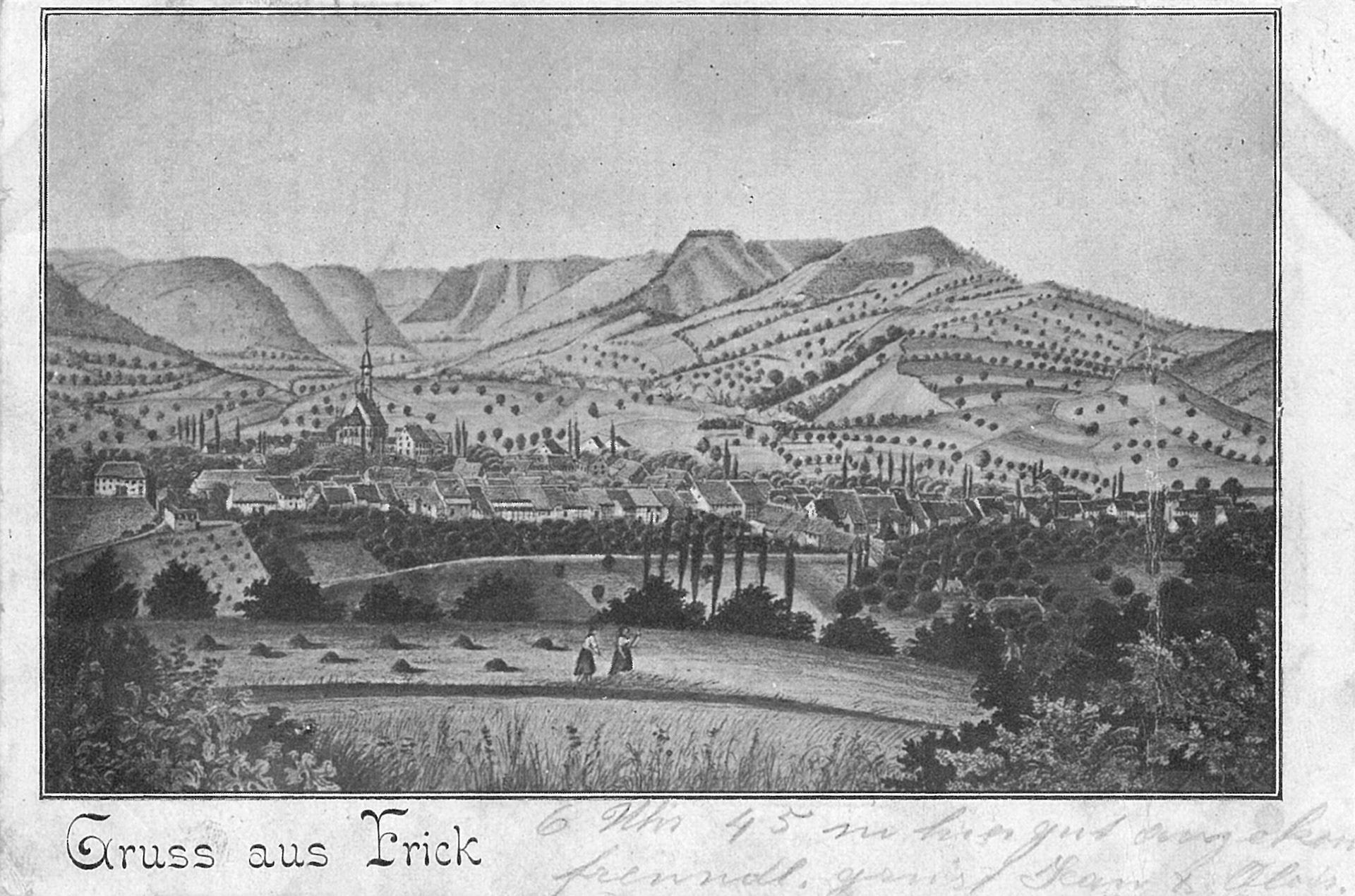 1901 Stich von Frick als Postkarte