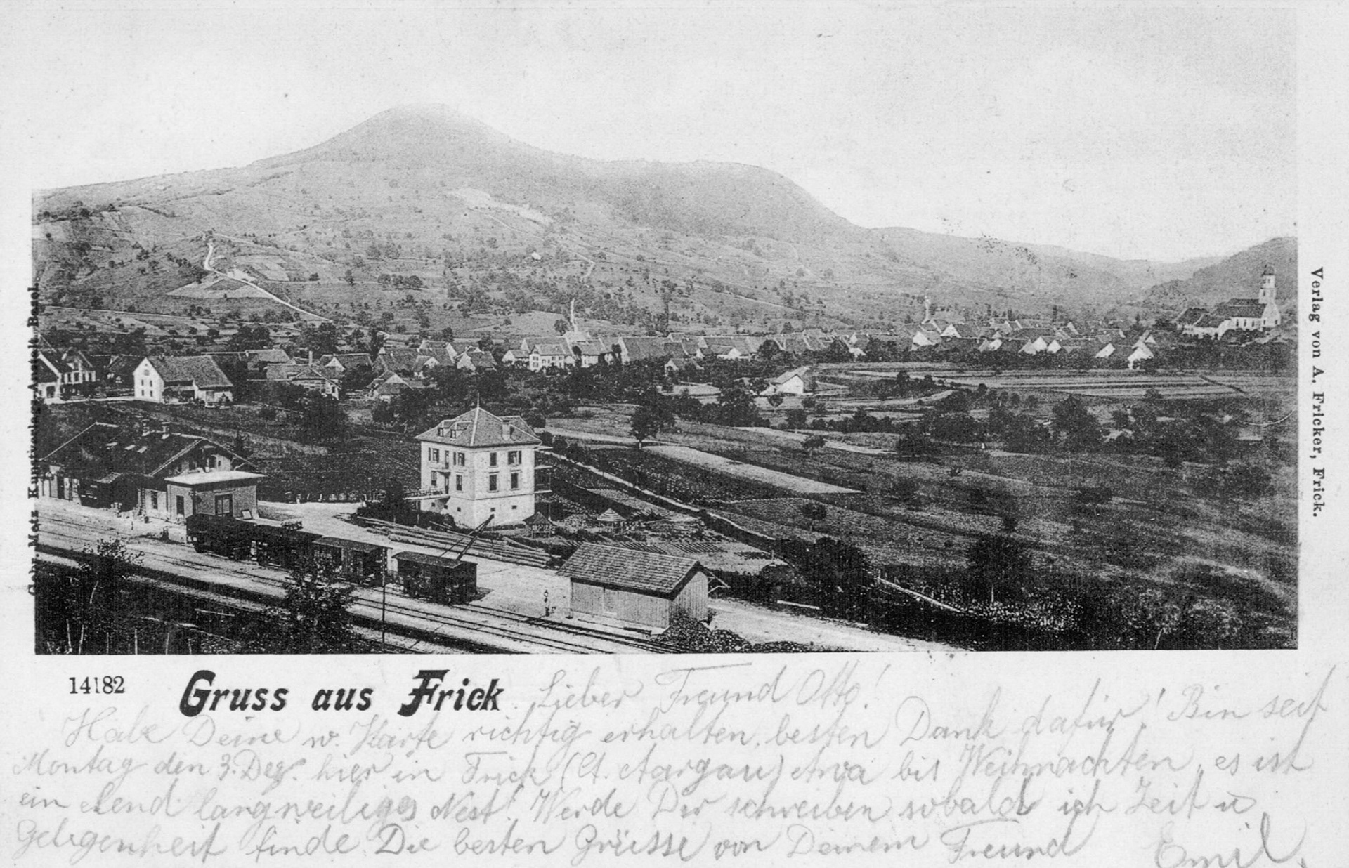 1900 Dorfansicht mit Bahnhof