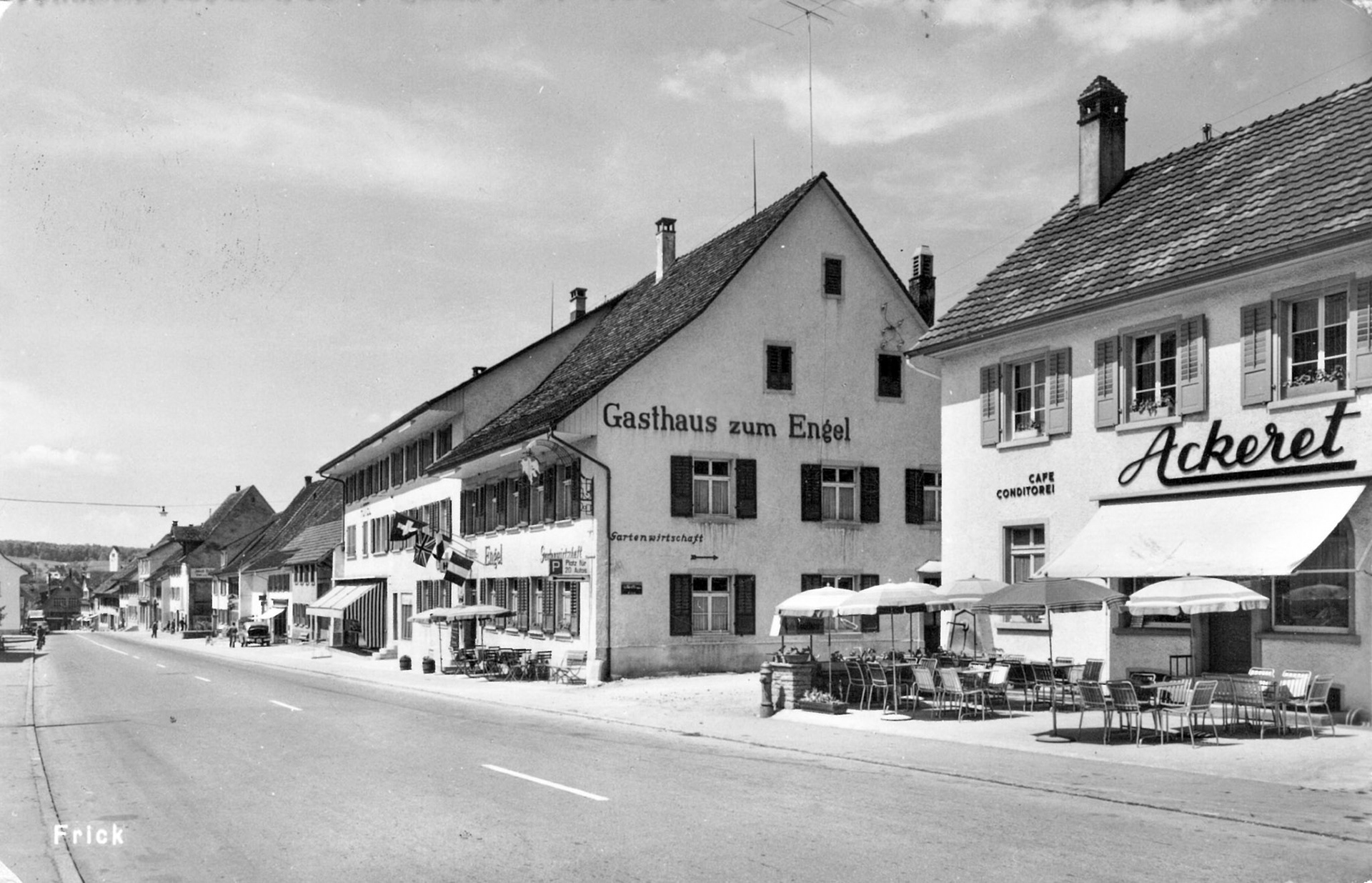 Hotel Engel und Bäckerei Ackeret 1960