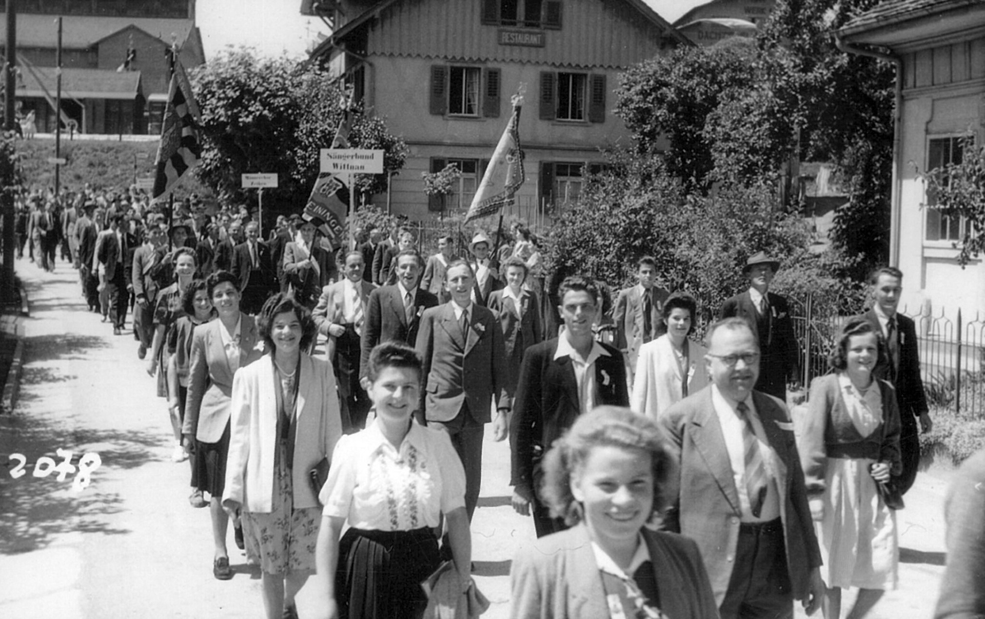 1950 Umzug Gesangsfest Bahnhofstrasse