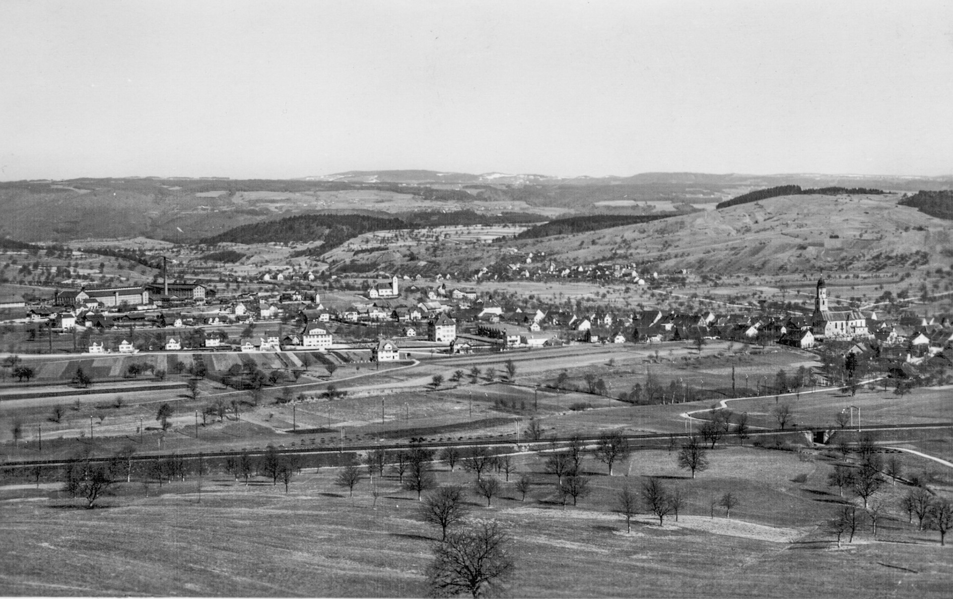 1932 Dorfansicht von der Chäslete