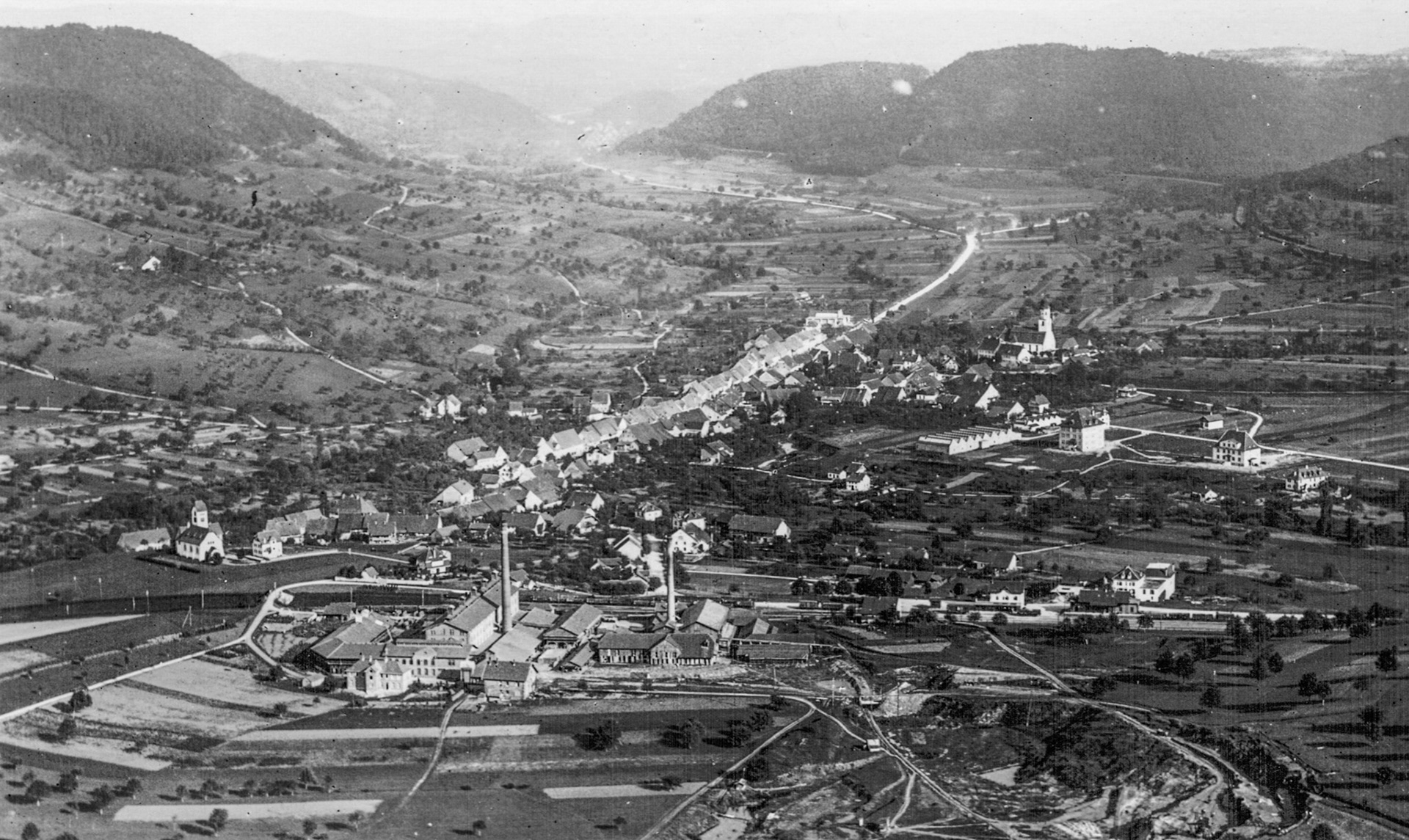 1925 Dorfansicht aus der Luft