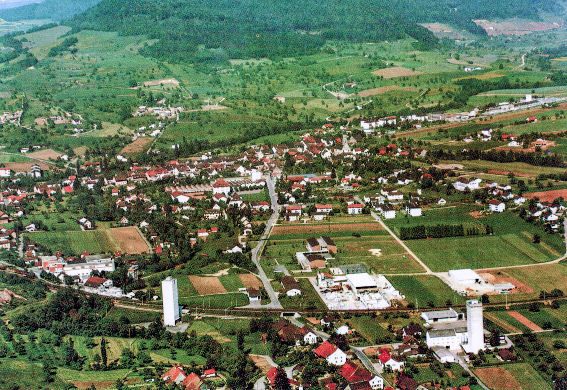 1970 Dorfansicht von oben