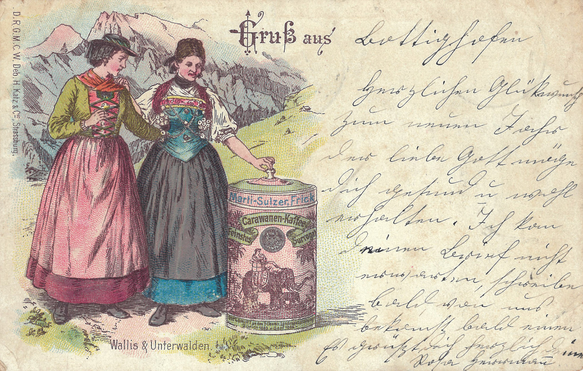 Trachtenpostkarte 1901
