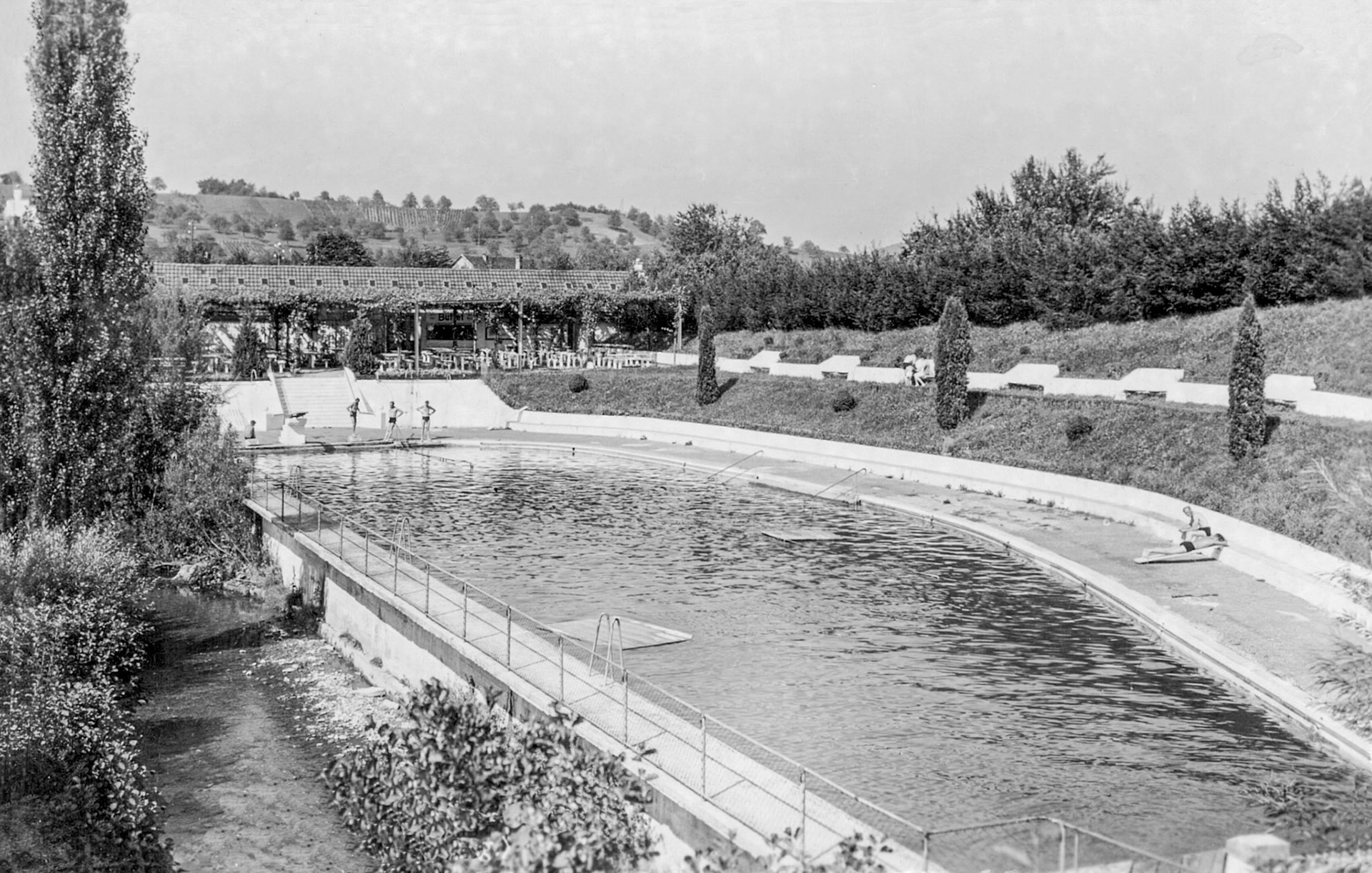 Solbad Hirschen Freibad 1950