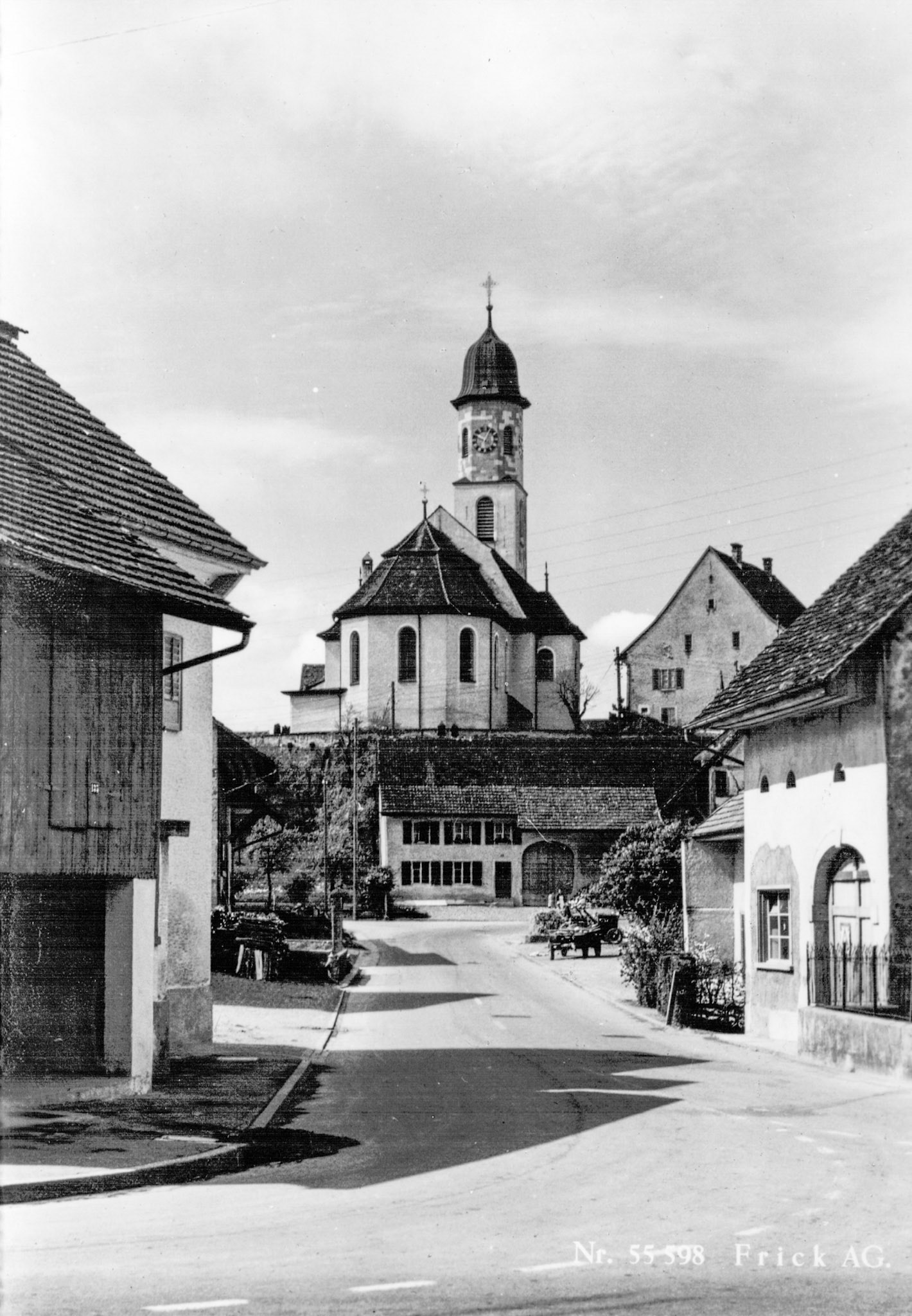 1960 kath. Kirche mit Geissgasse