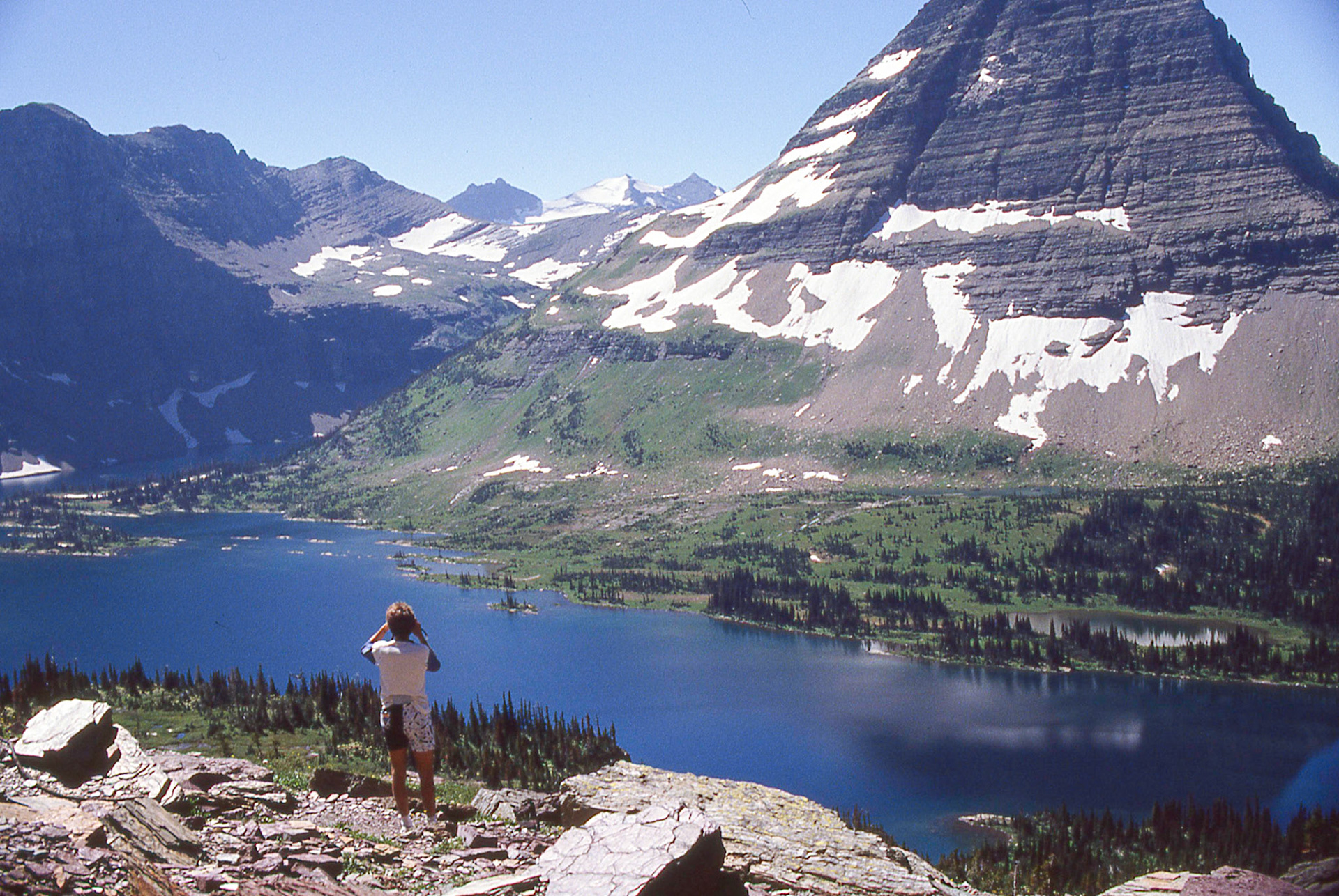 Nate overlooks Hidden Lake