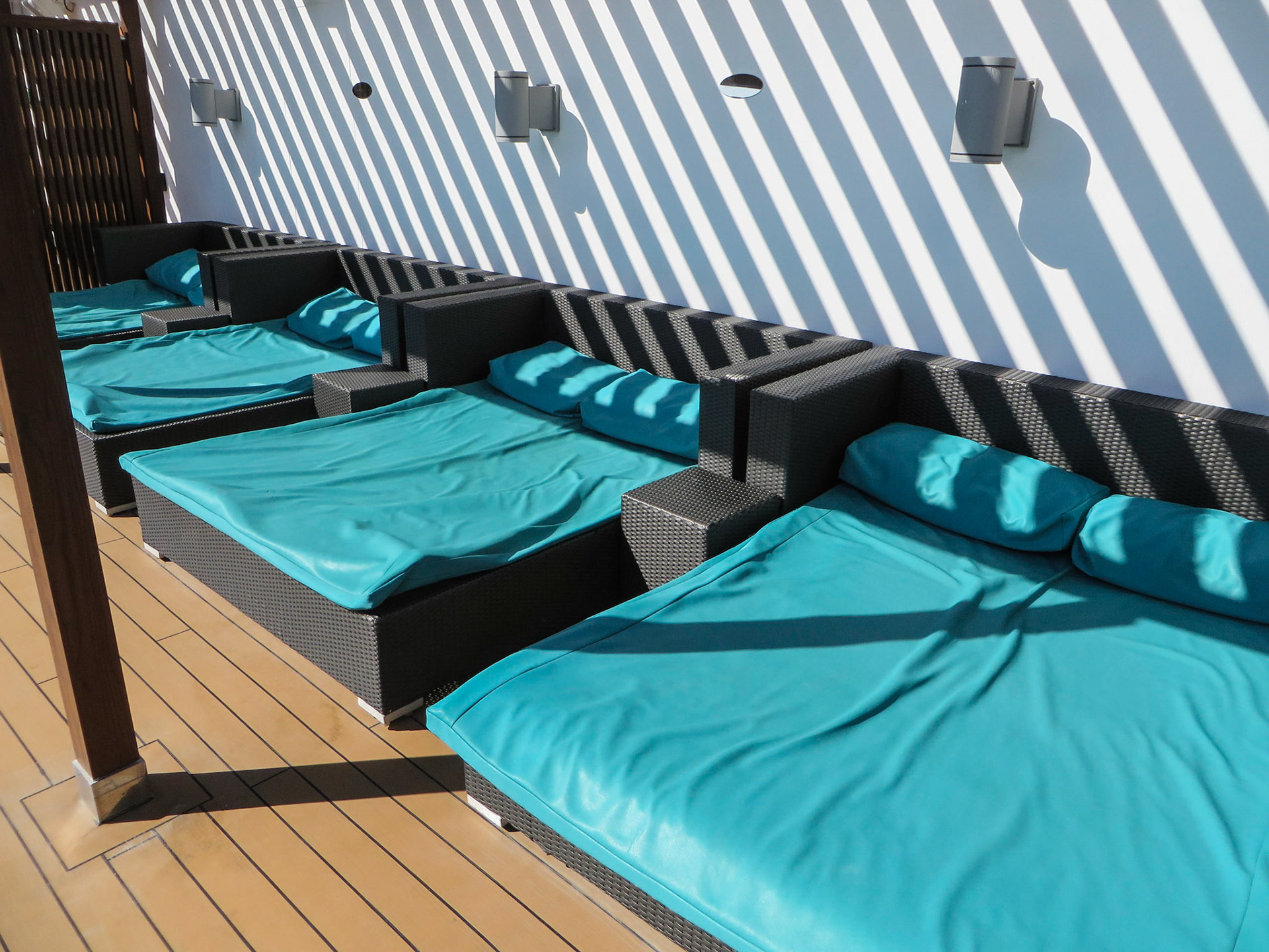 Comfy outdoor beds in the Serenity area