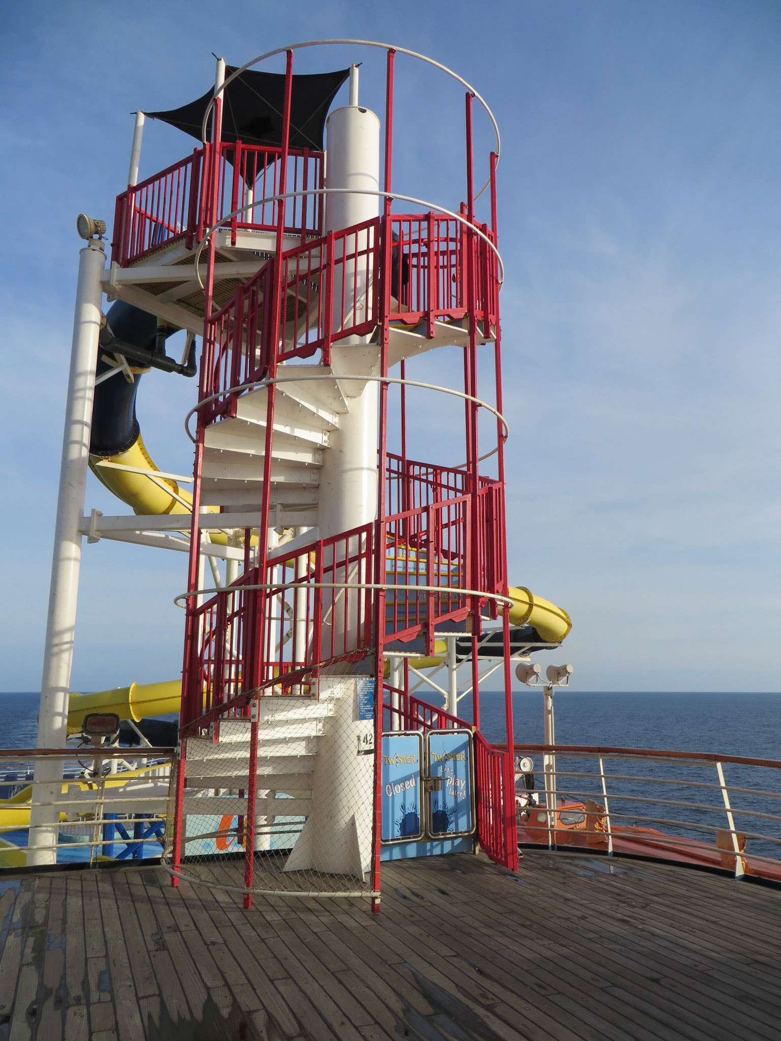 Stairs to the water slide.