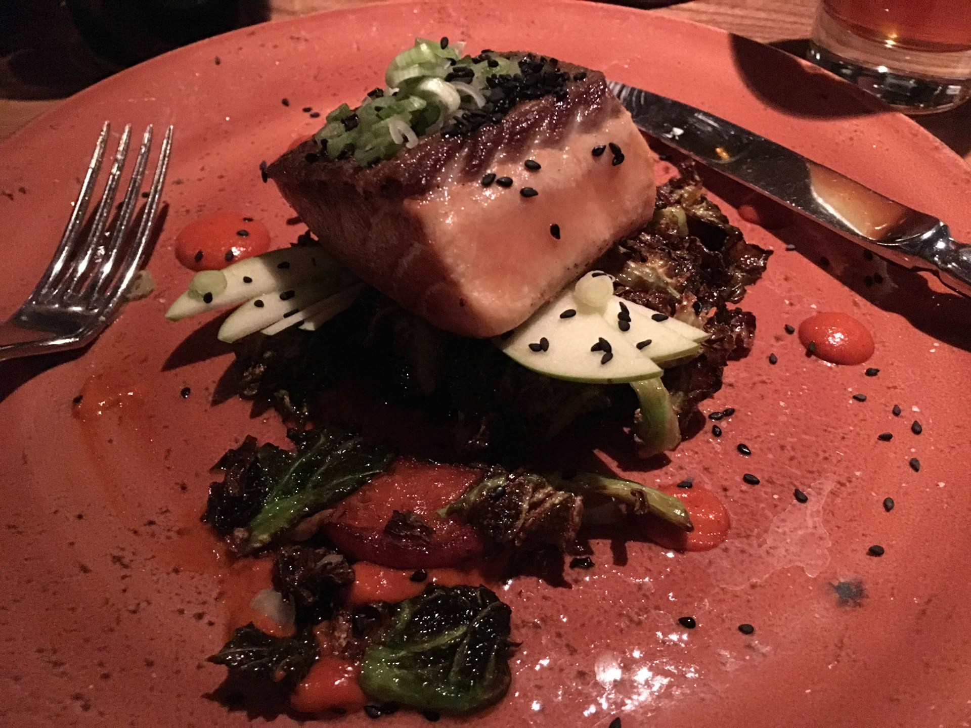 Delicious salmon at Mountain Standard restaurant