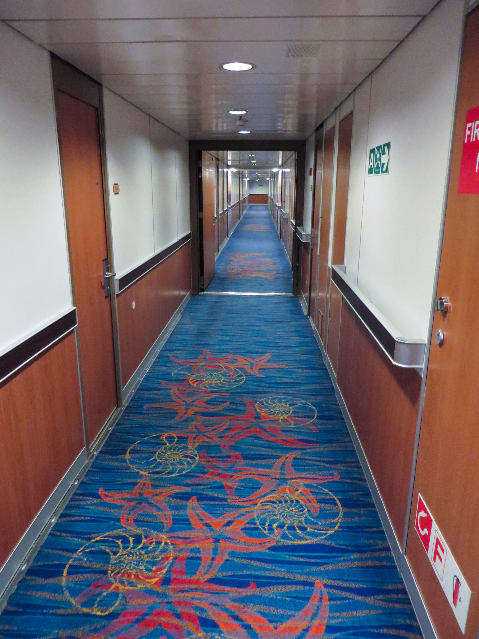 Our stateroom hallway on Desk Six, Upper.