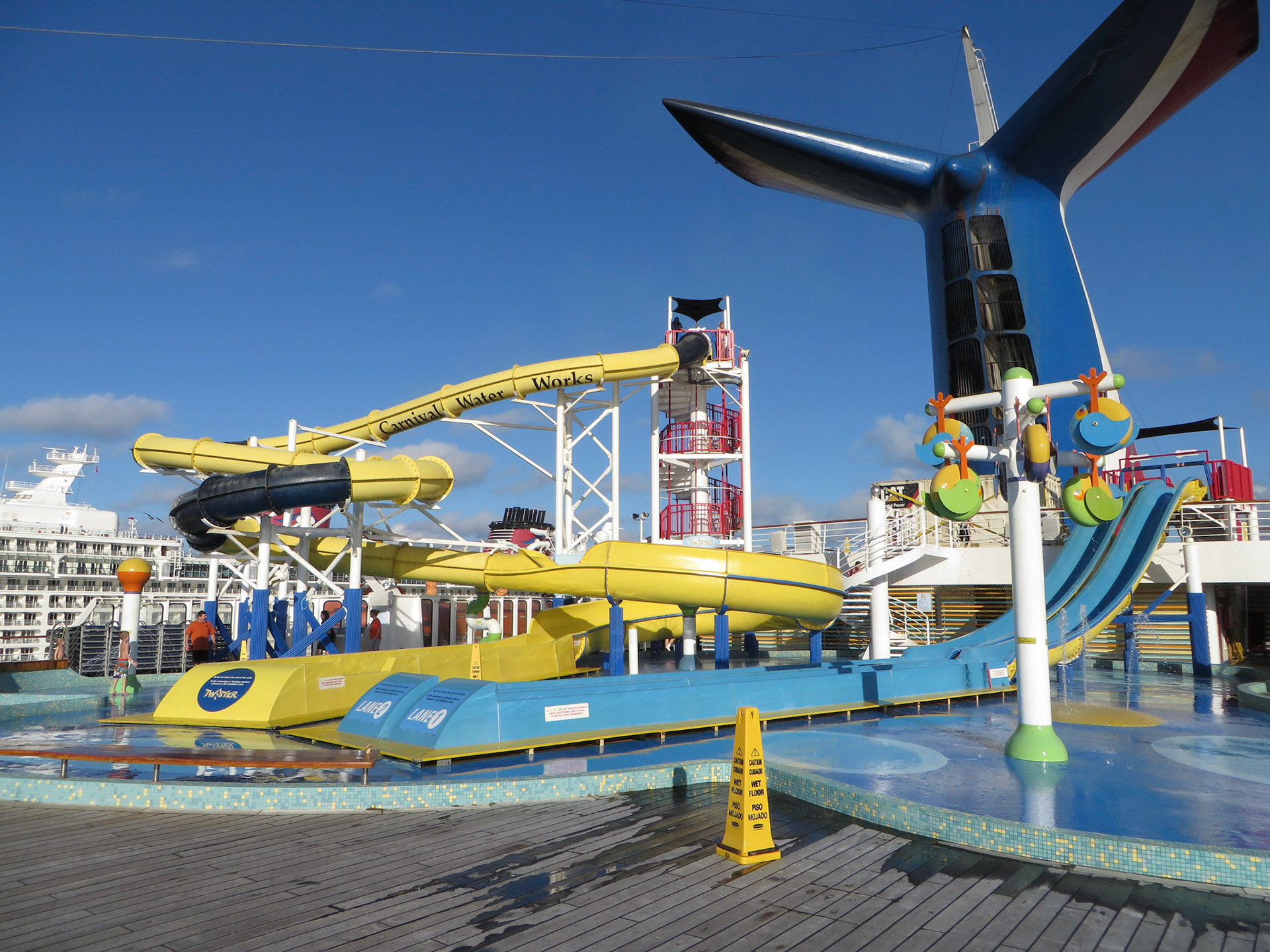 Slides on the Sports Deck.