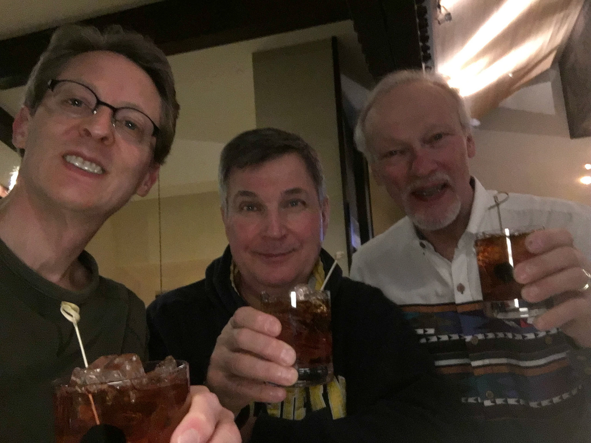 Brandy Manhattan toast to former YMDA member, Jerry