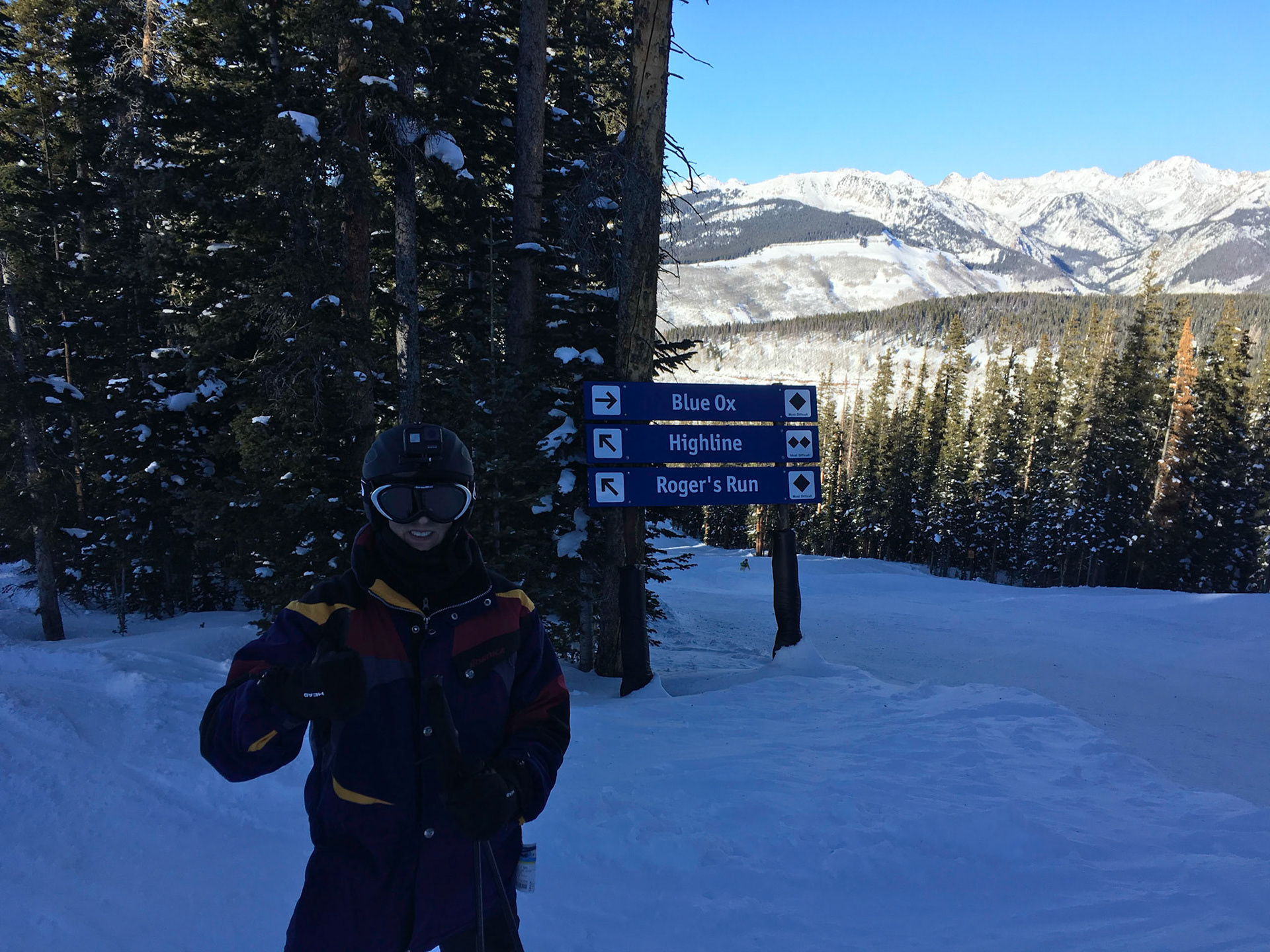 Barry and Mike skied both Blue Ox and Highline that afternoon