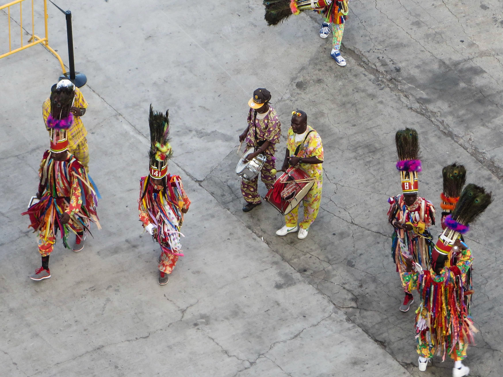 Performers at the pier in St. Kitts