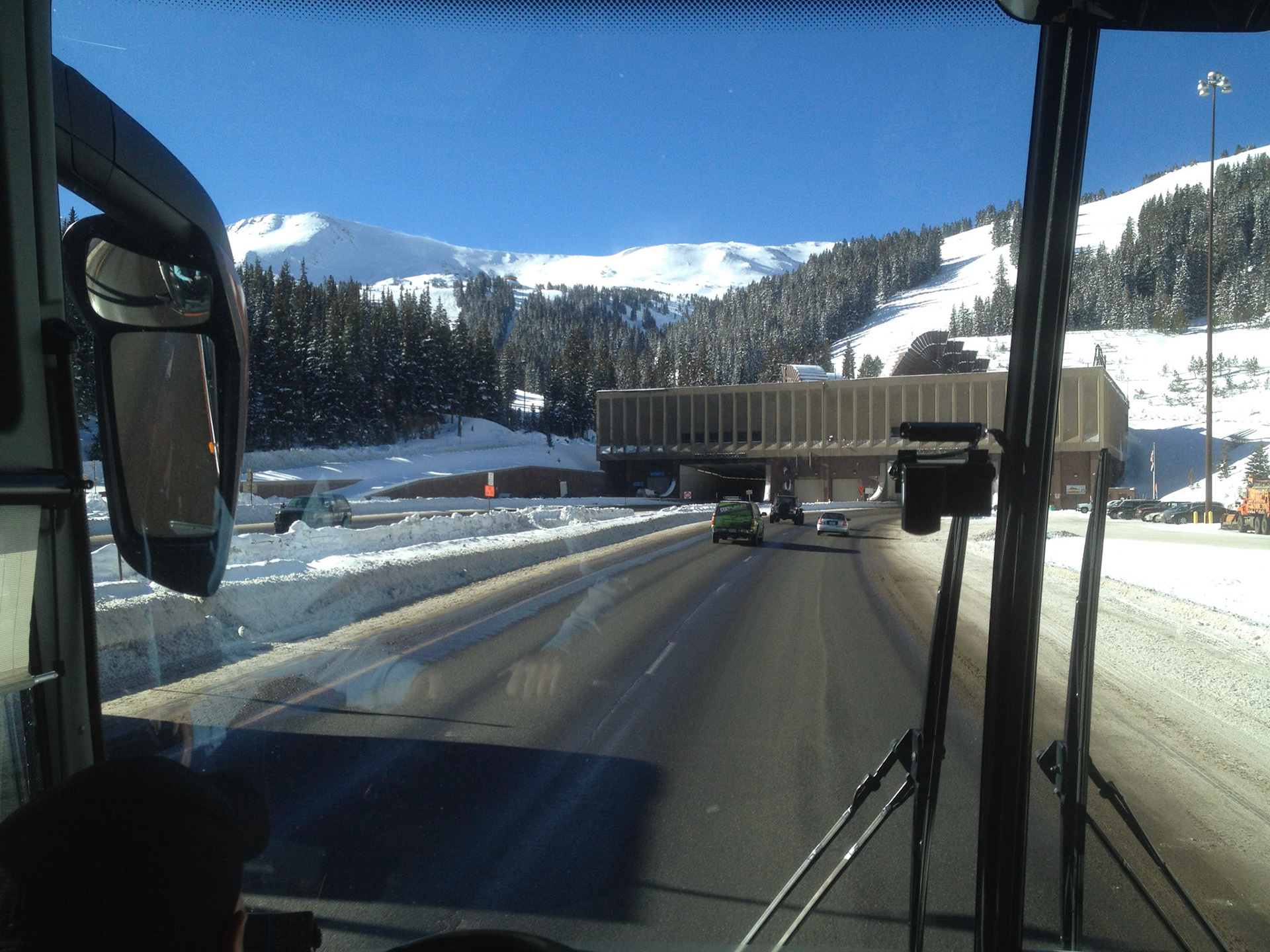 Entering the Eisenhower tunnel.