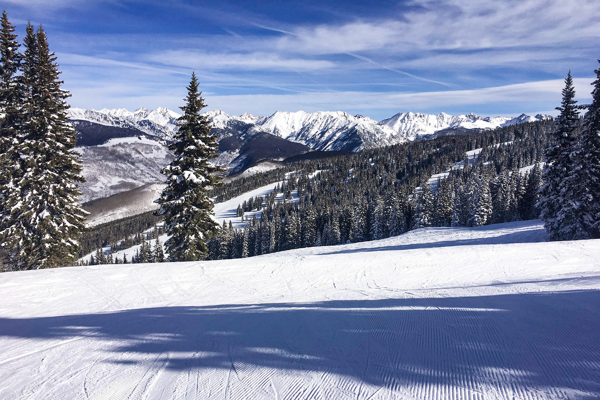 Northwoods run looking at Lord Gore mountain range
