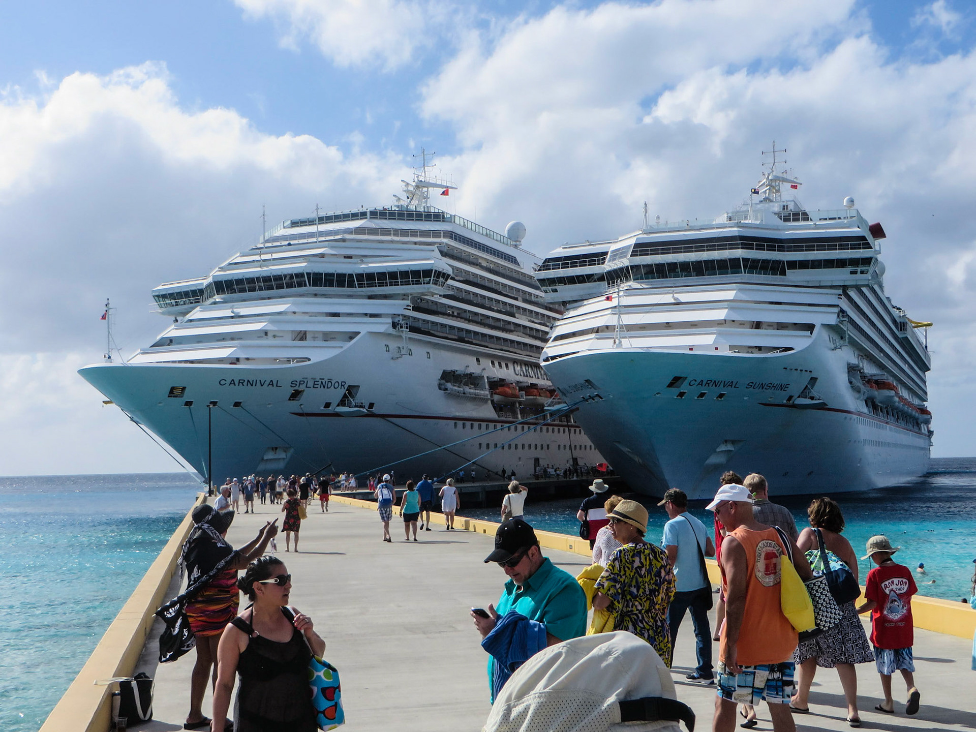 Carnival Splendor and Carnival Sunshine in Grand Turk