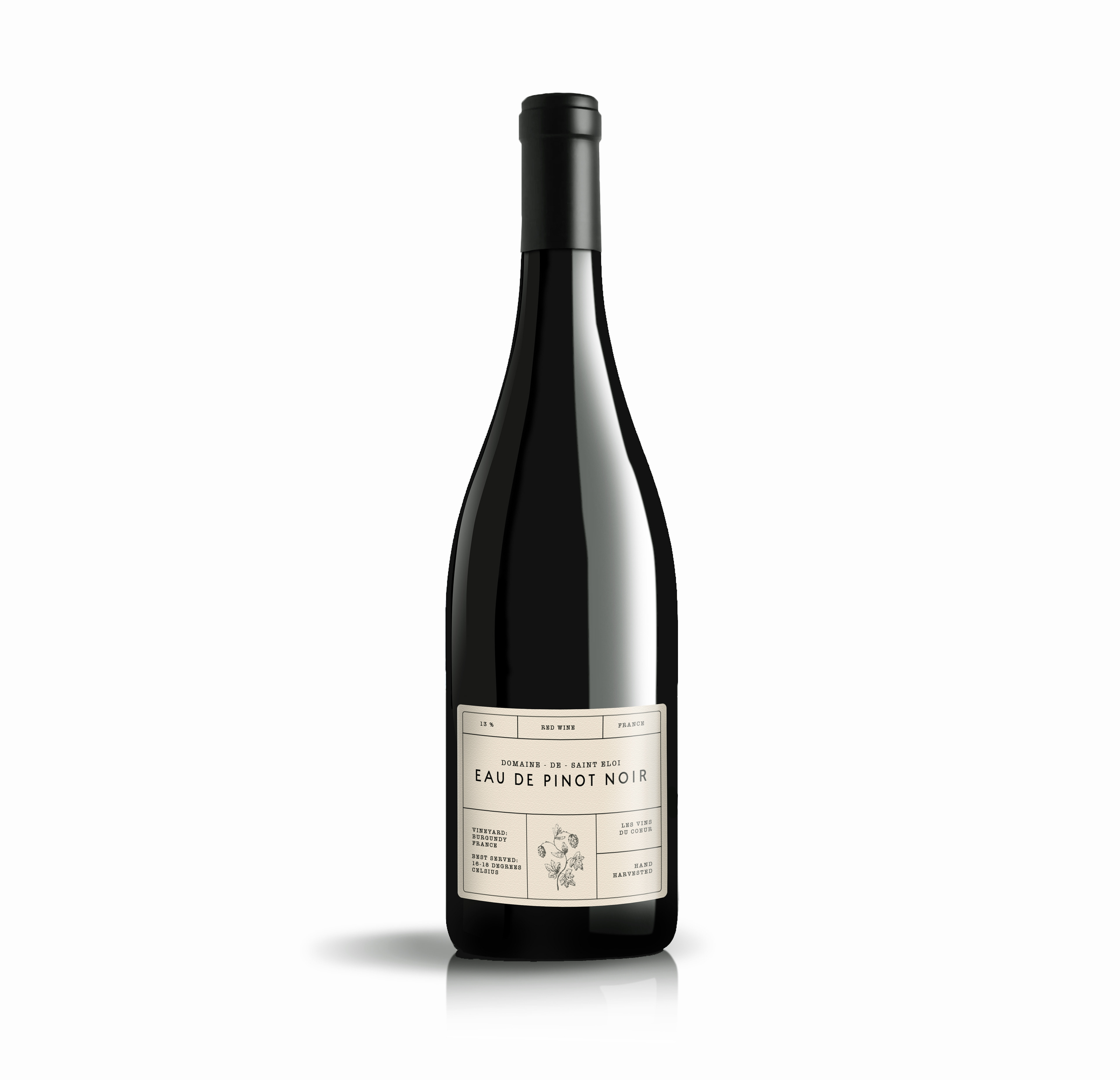 Label created in Illustrator. Mockup created in Photoshop