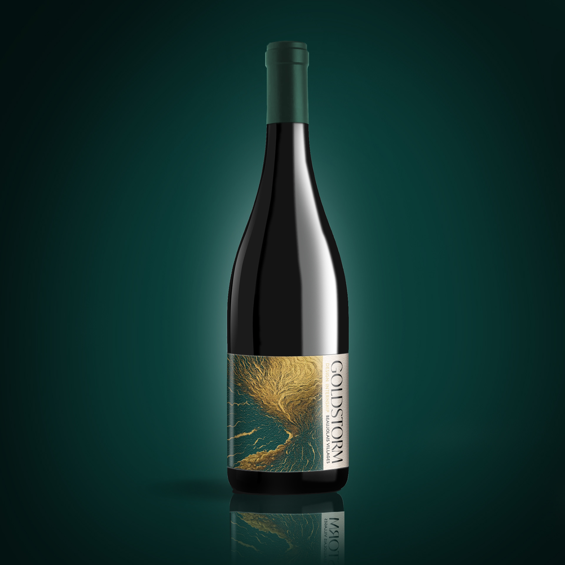 Label created in Illustrator. Mockup created in Photoshop