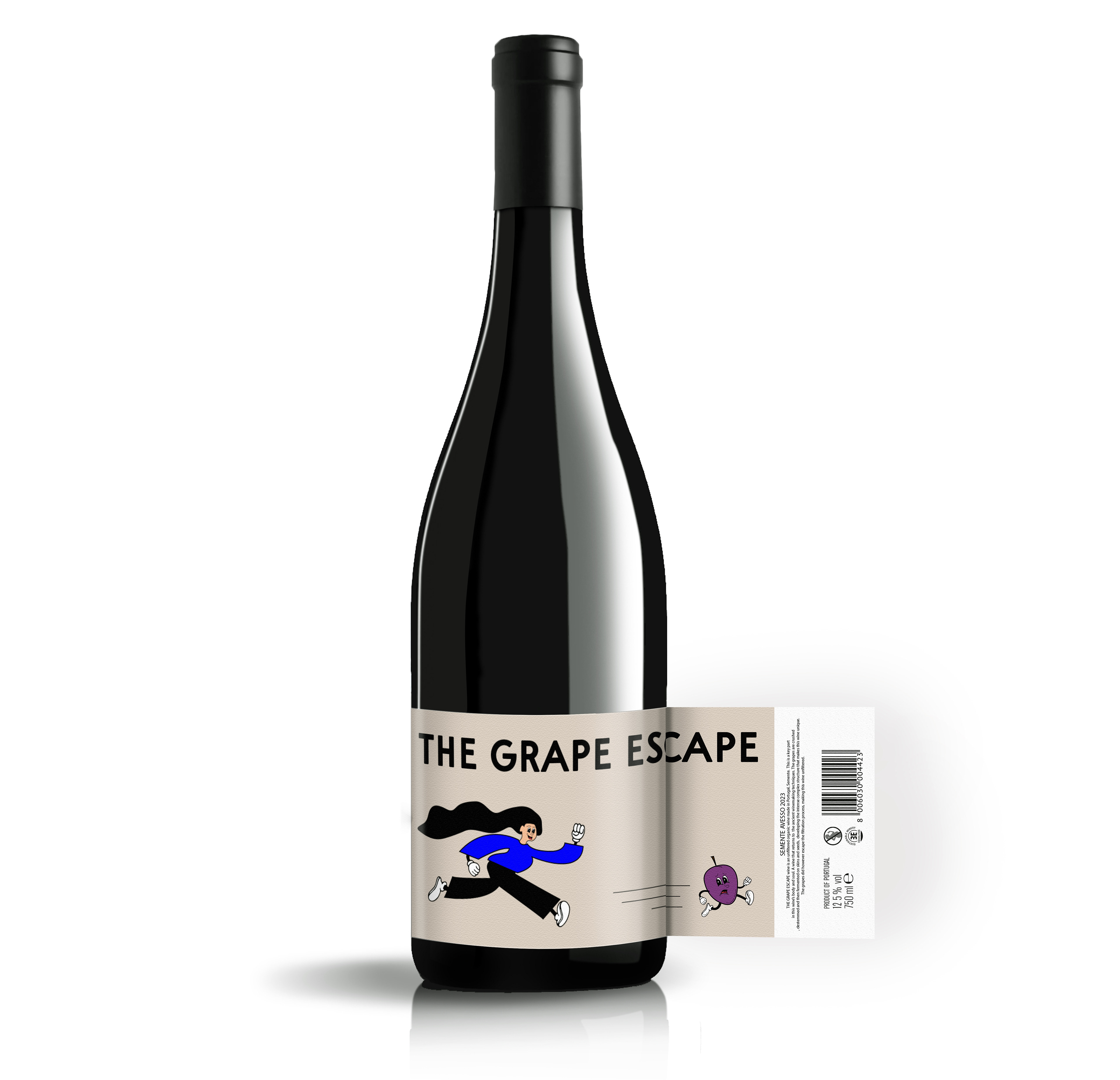 Label created in Illustrator. Mockup created in Photoshop
