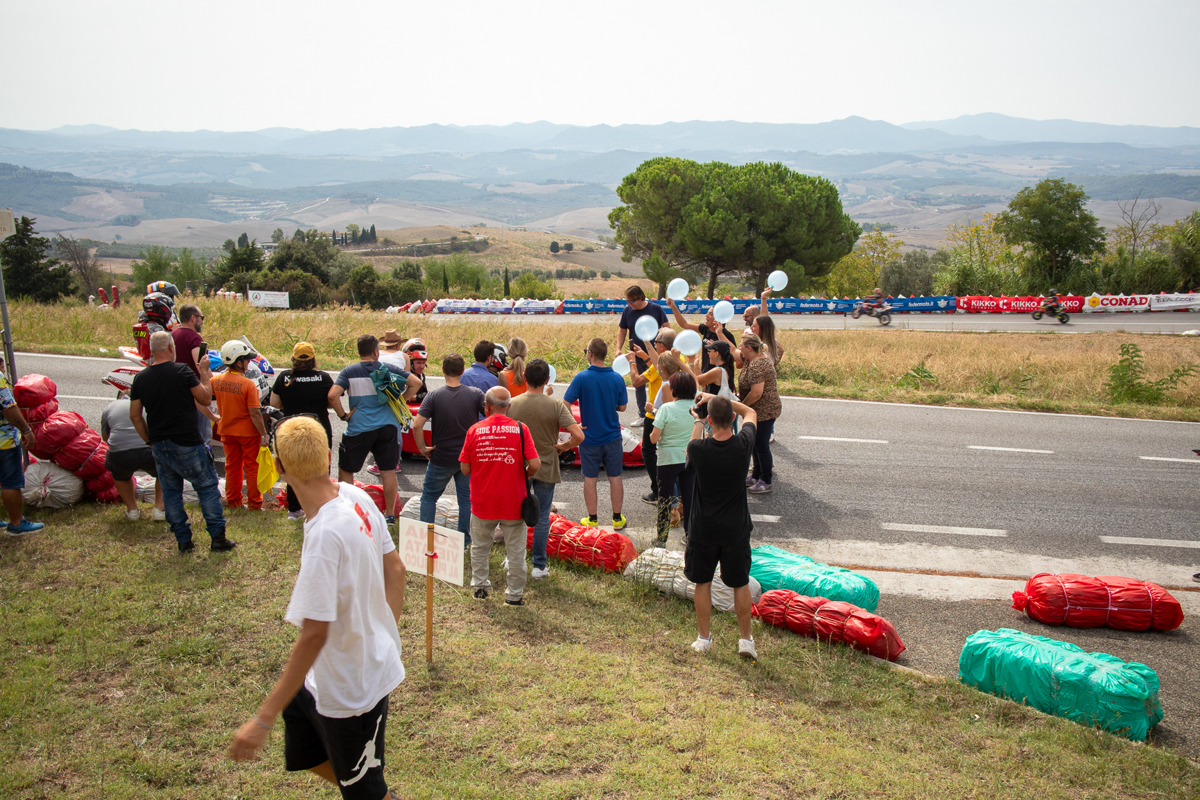 Parading back down the hill