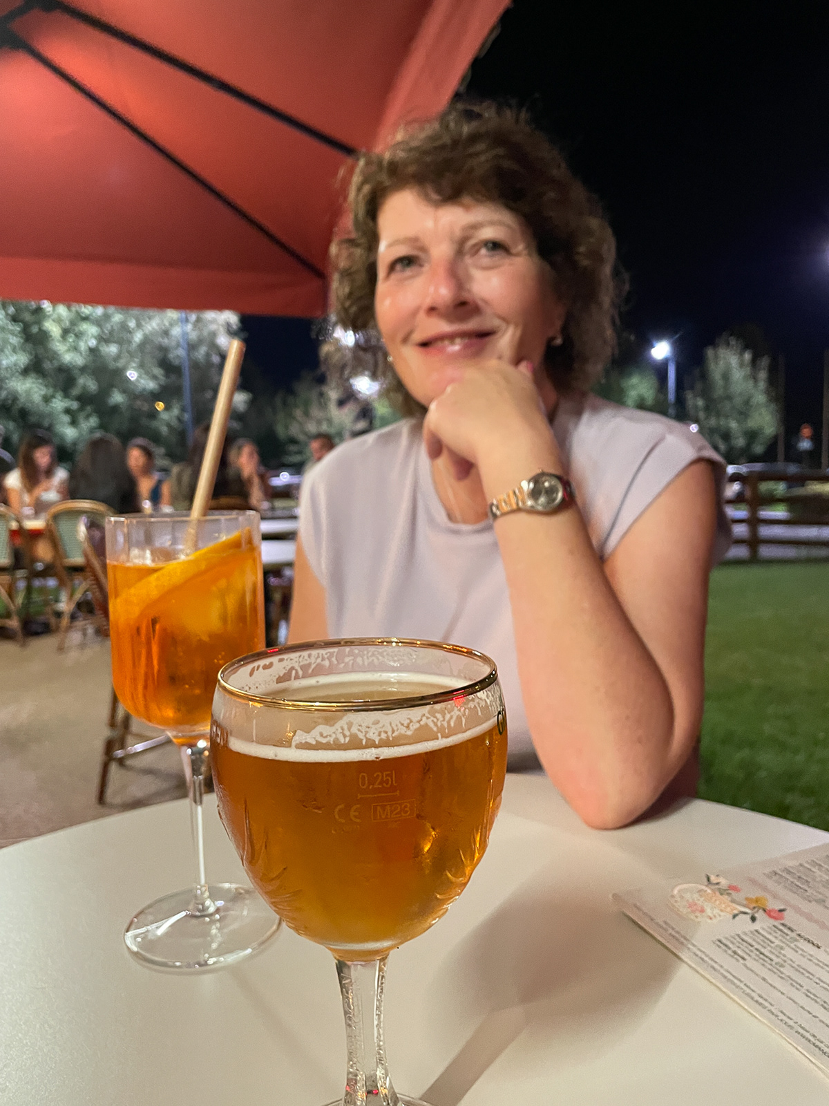 First night, first cheers 'Sante' !!