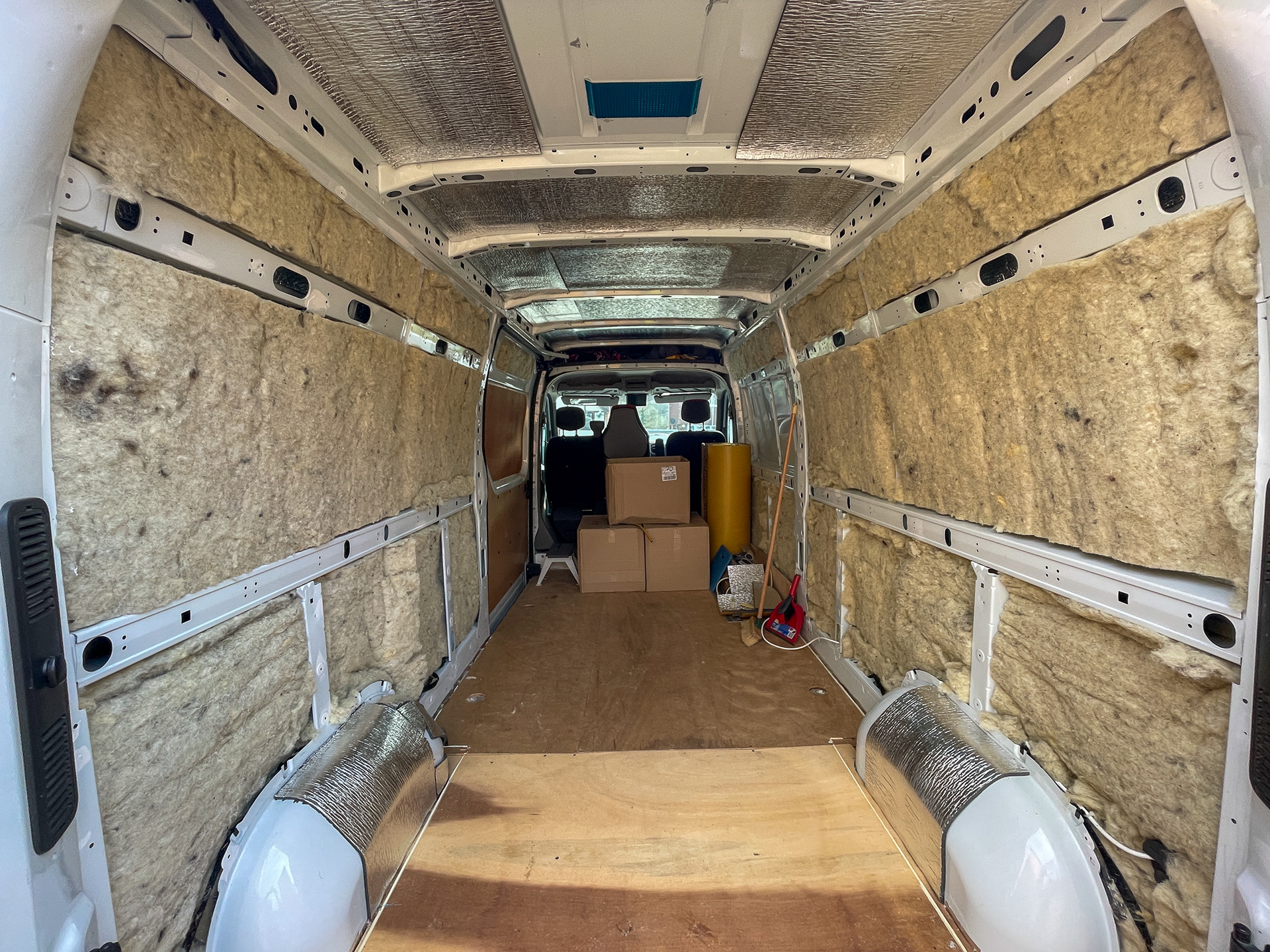 Three layers of protection, sound deadening, sound insulation and finally lambswool adding an organic thermal layer.