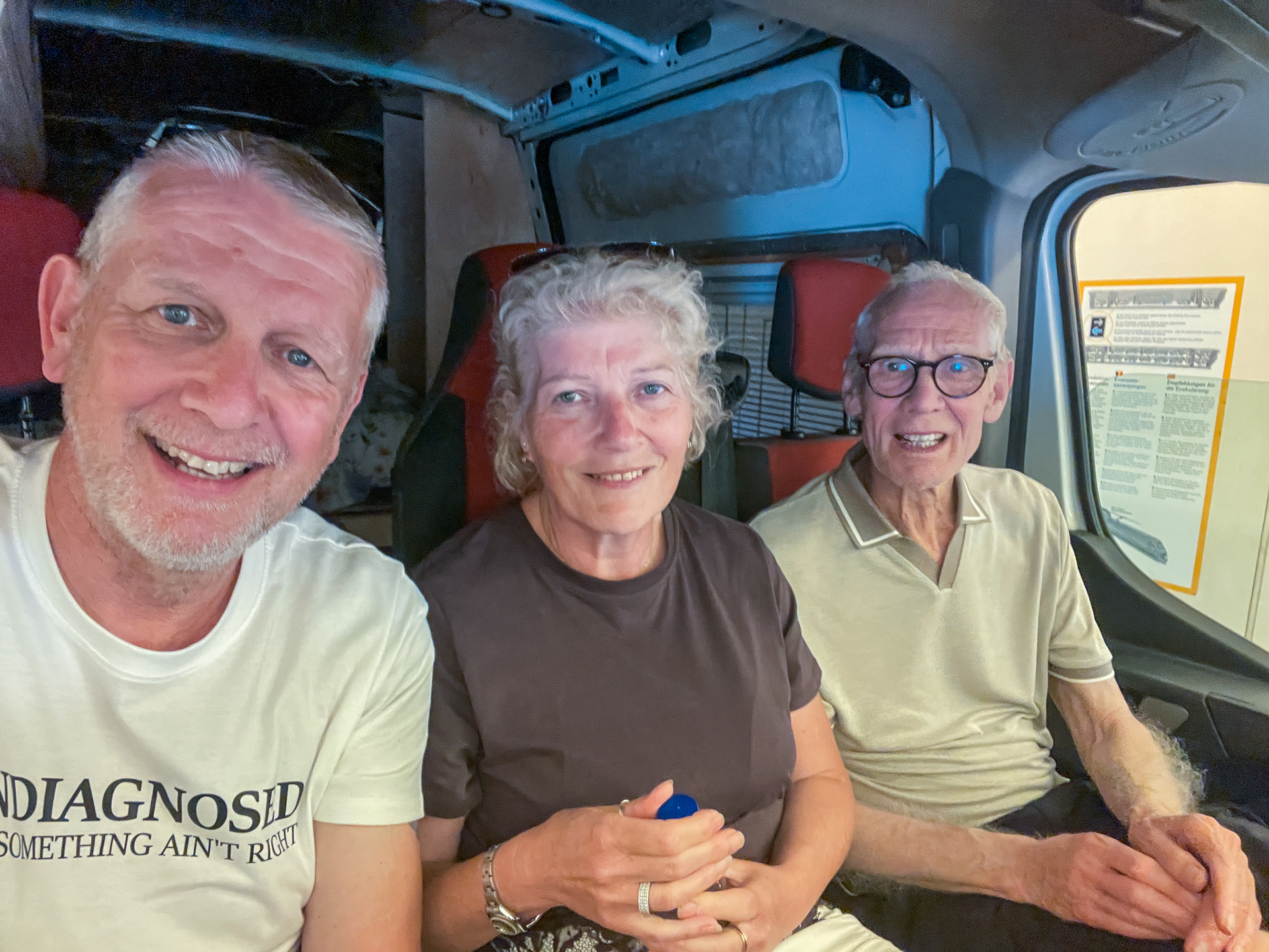 And finally waiting to disembark from the train - I think the trip was a success all round! 