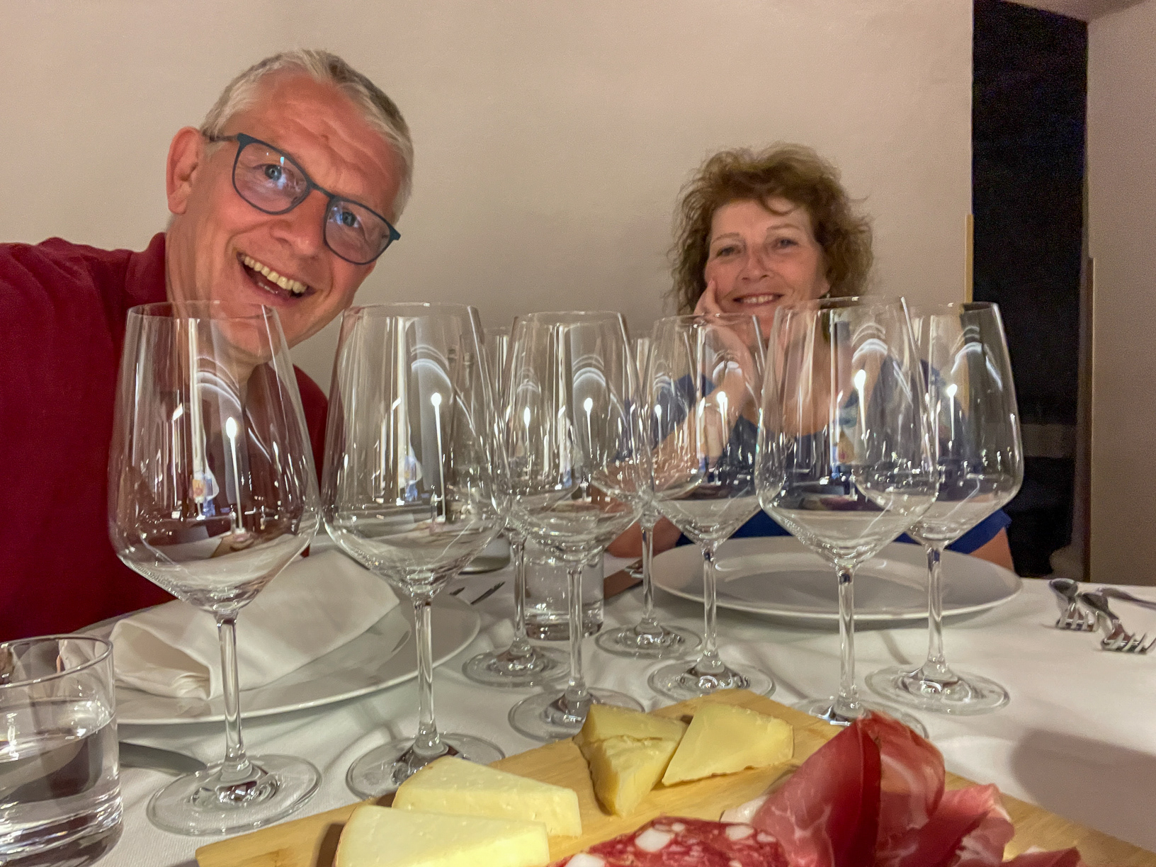 Our second and last night - well, a light meal (not) with more amazing wines! 