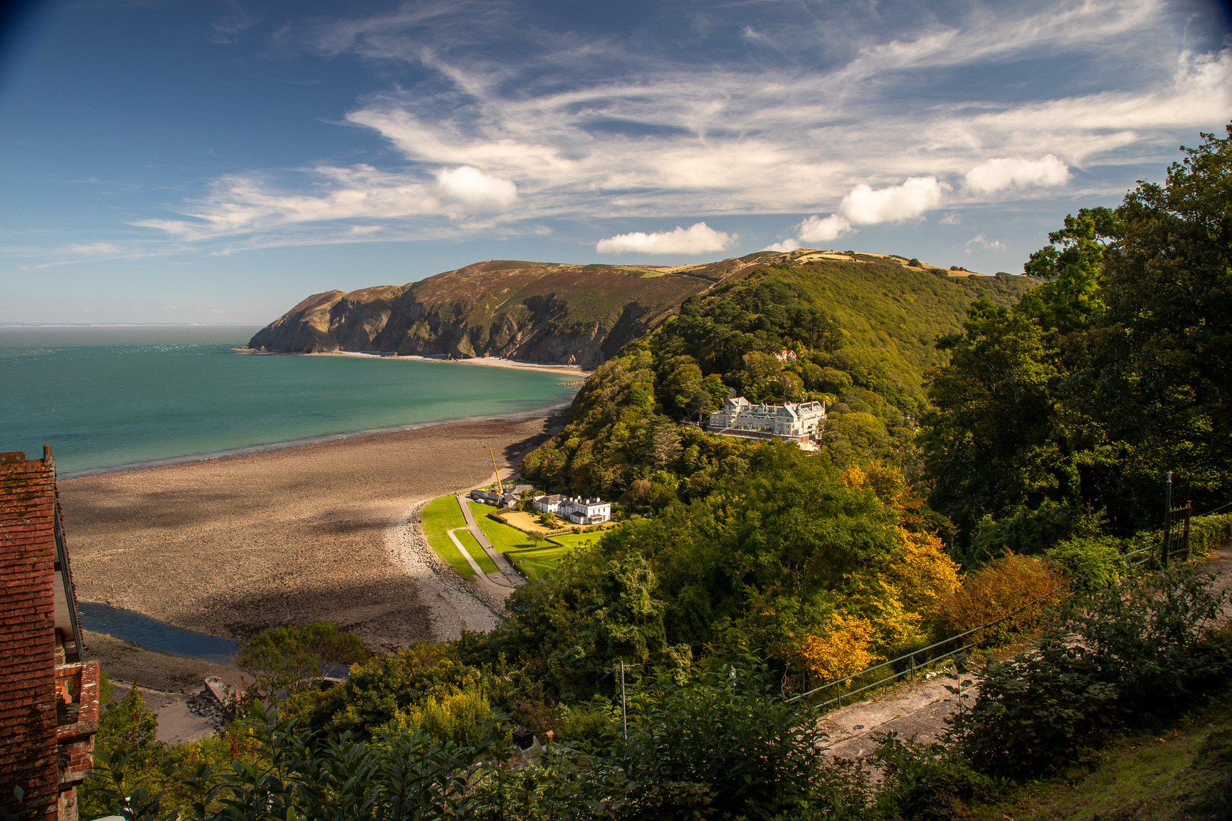 Looking across Lynmouth Bay to Foreland Point