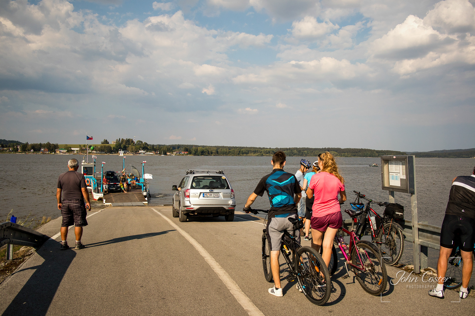 Waiting for the Ferry to cross Lake Lipno