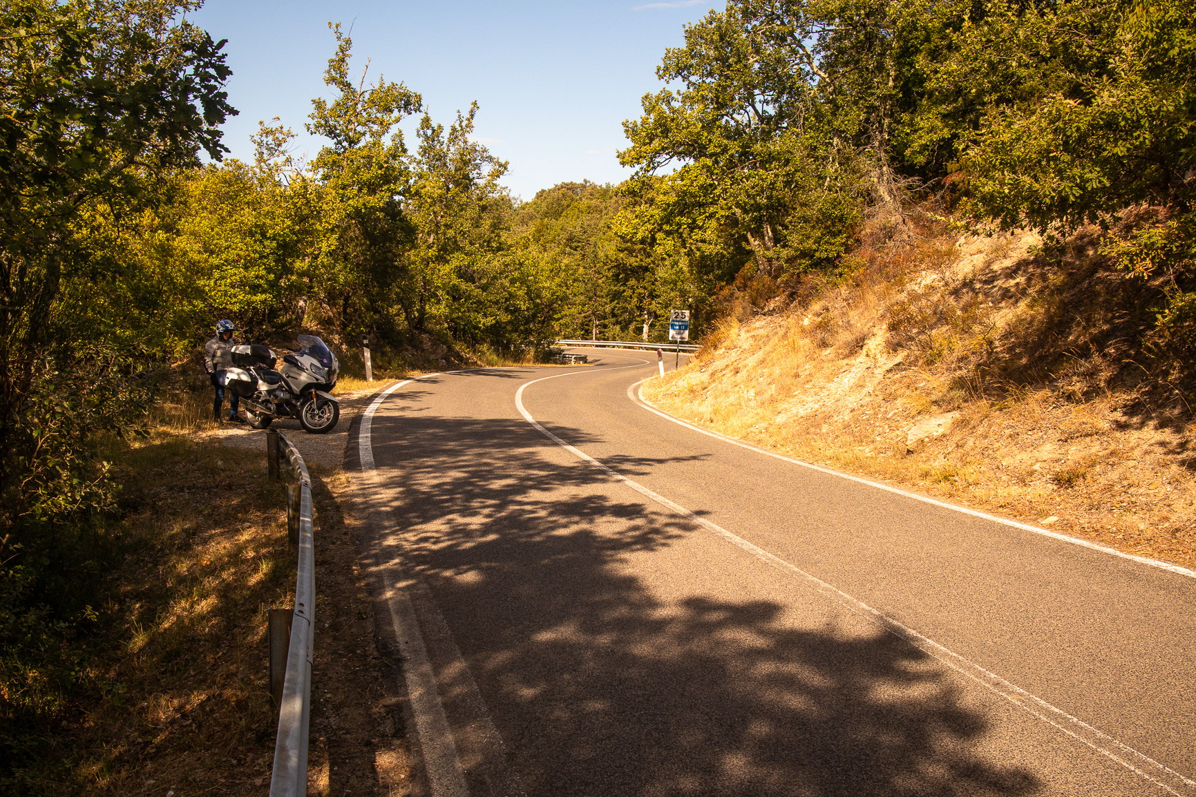 The SR429 in the Val d'Elsa between Poggibonsi and Castellina in Chianti is just an amazing road - a curve fest through stunning scenery!