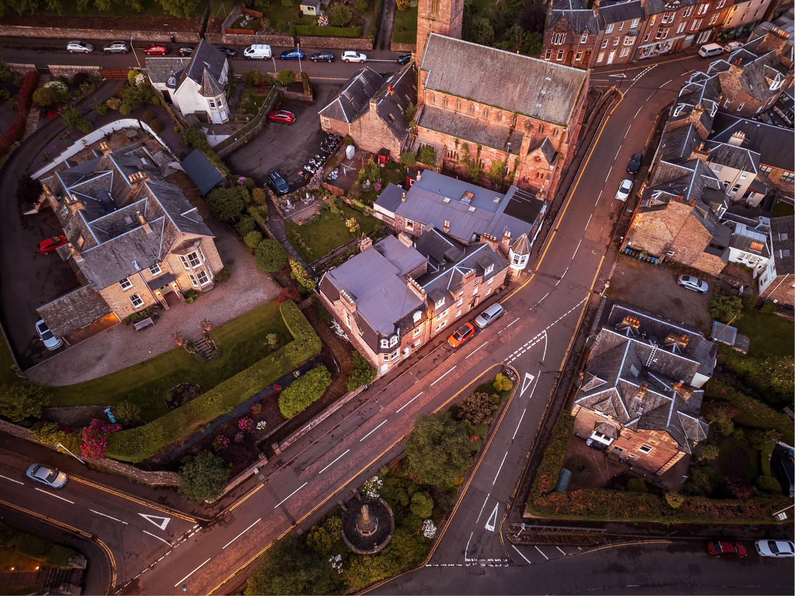 A drone view of Leven House