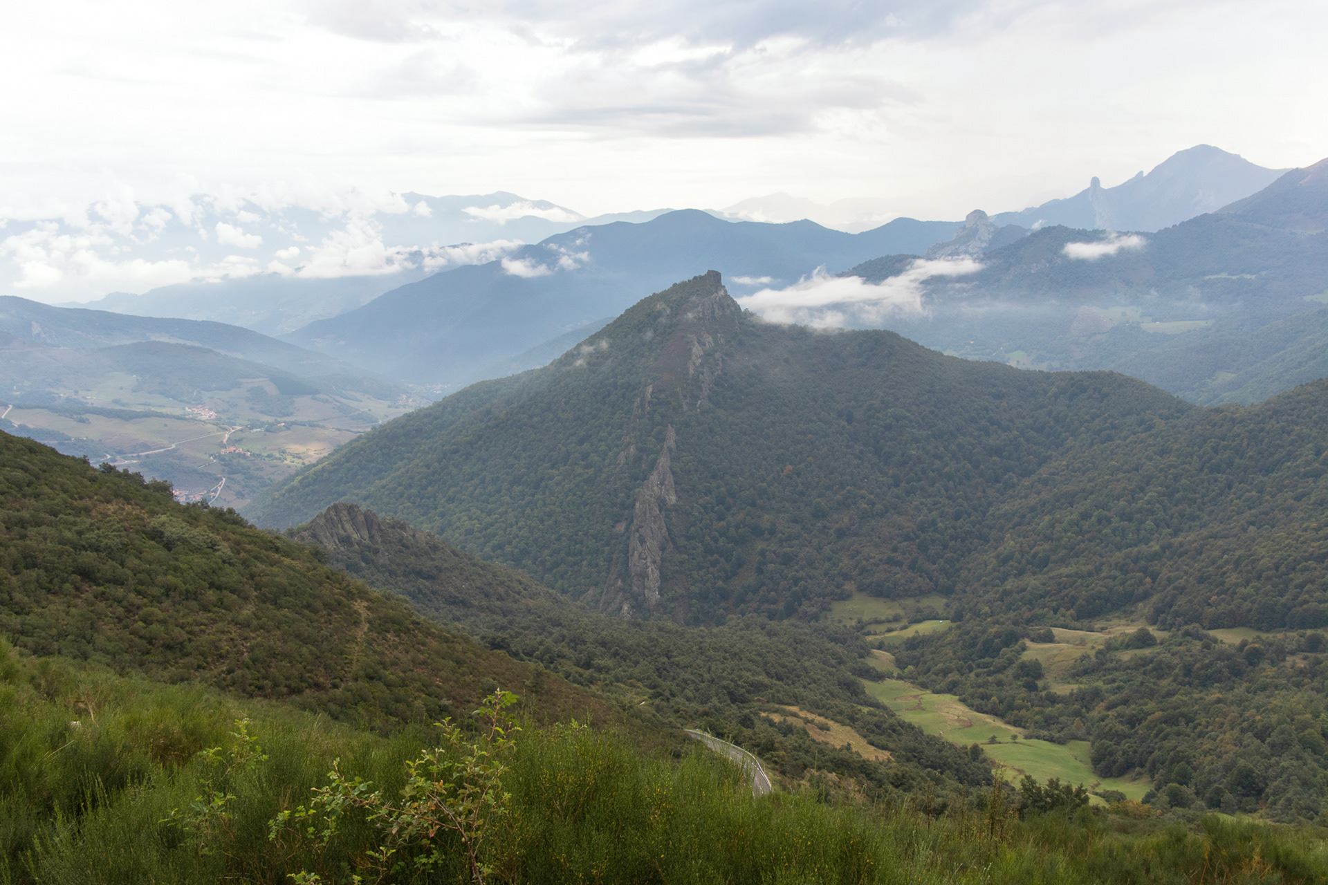 Looking back from the San Glorio Pass