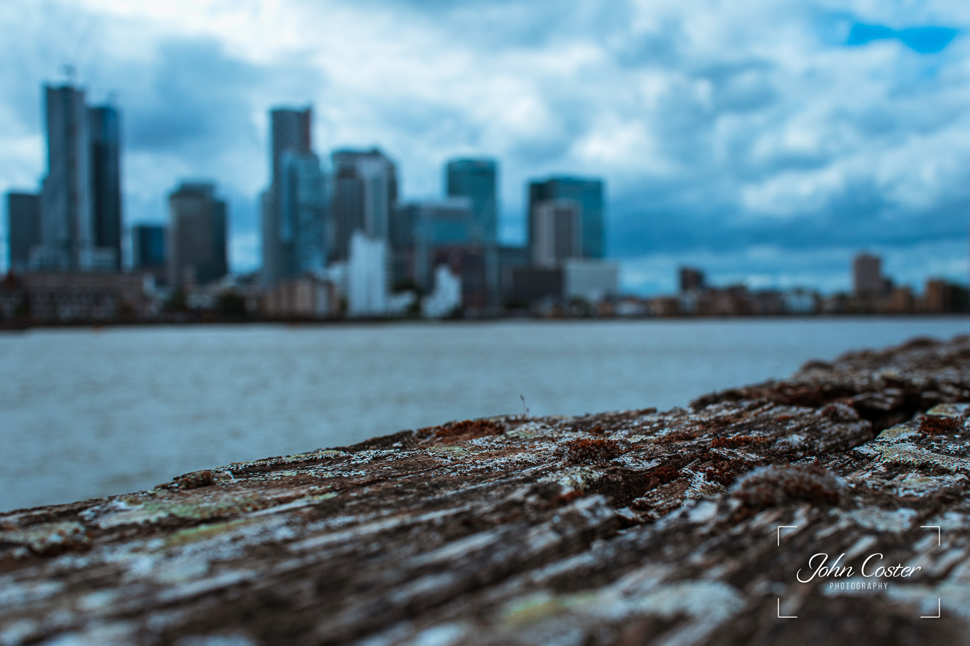 Riverside view towards Canary Wharf