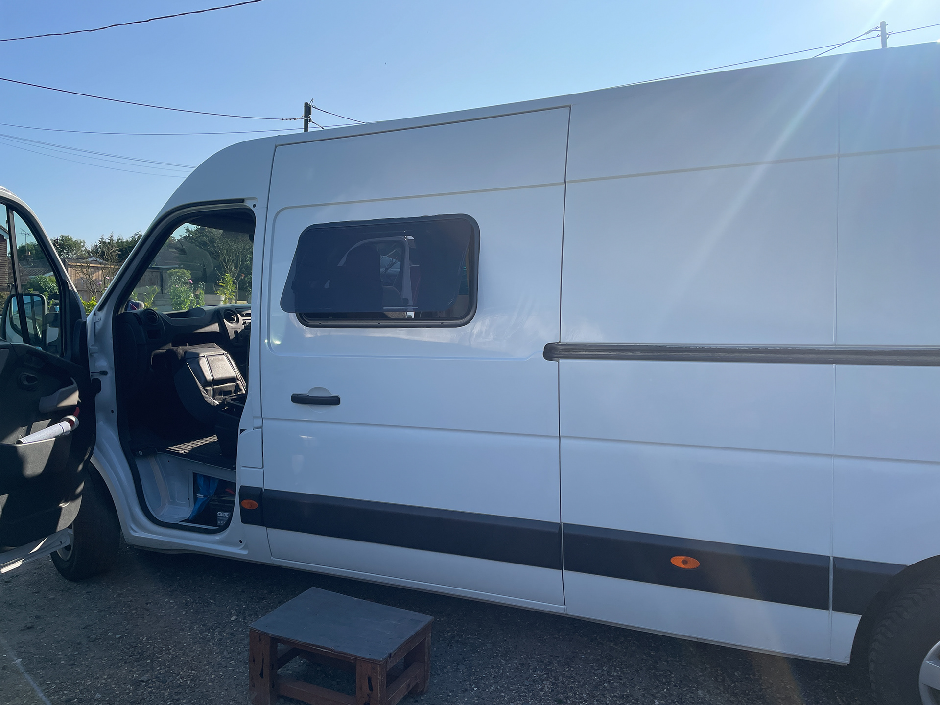 Went with Caravan style for two basic reasons,double glazed for improved thermals and top hinged means that they can be opened in the rain for ventilation! 