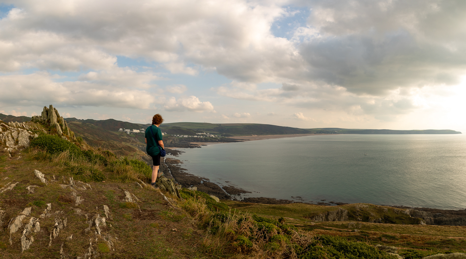 Looking back across Woolacombe and Morte Bay