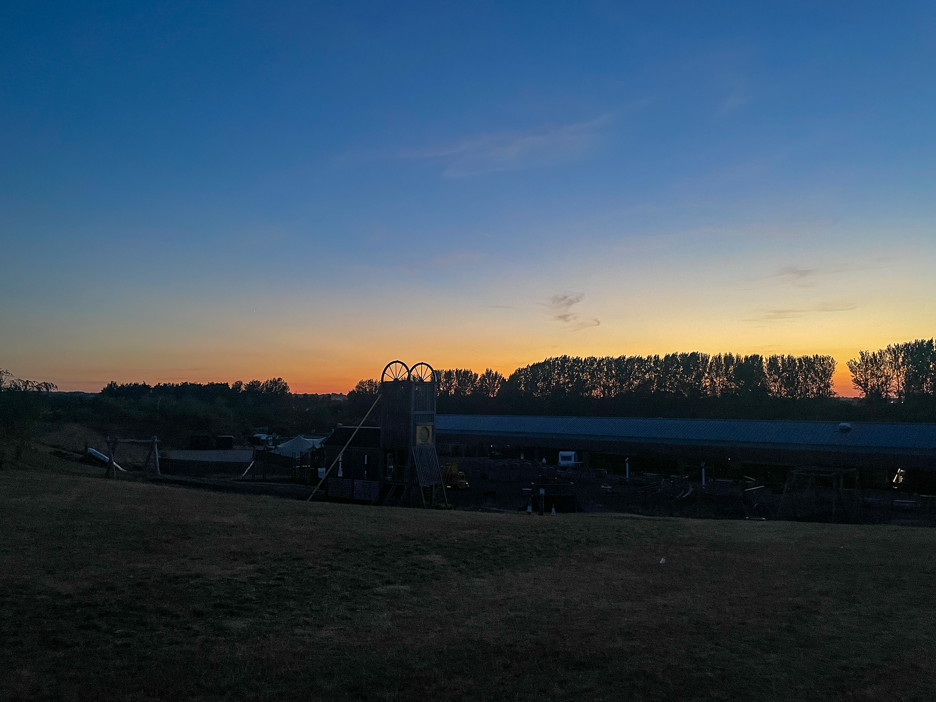 Lovely sunset over Betteshanger Park, shame I left the proper camera in the van! 