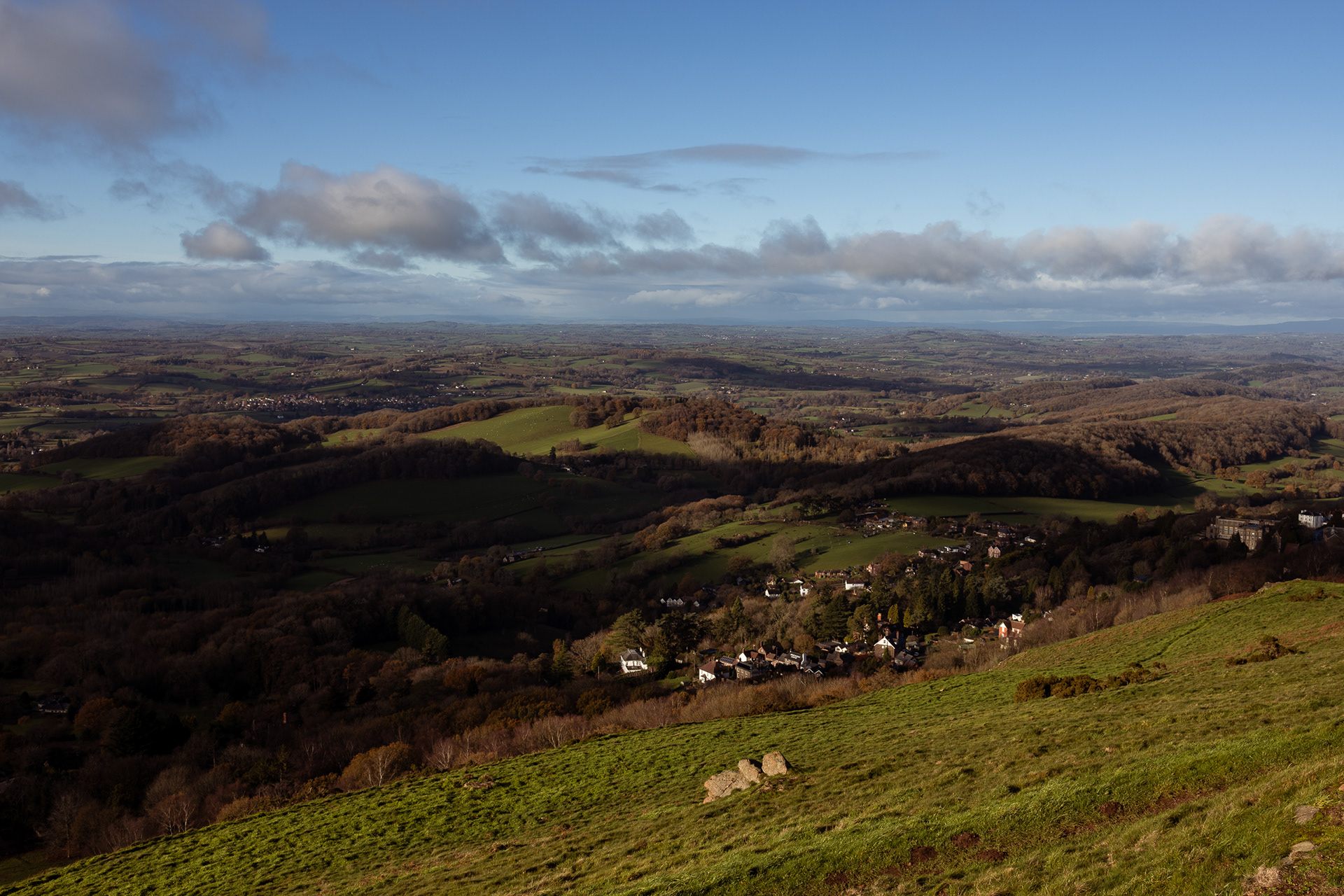 View north westerly towards Shropshire
