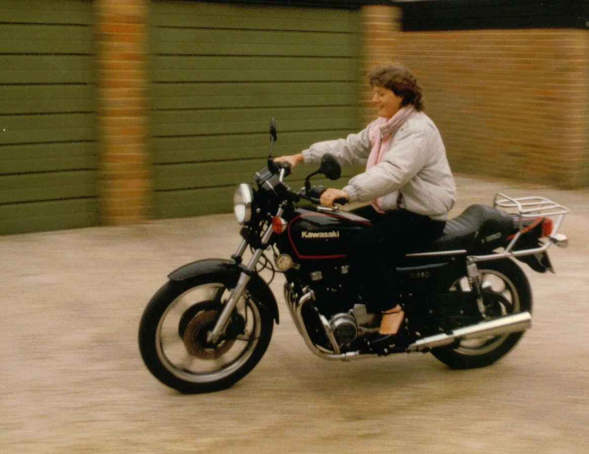 The day the Zed came home - and yes, Deb is riding in heel's!! 