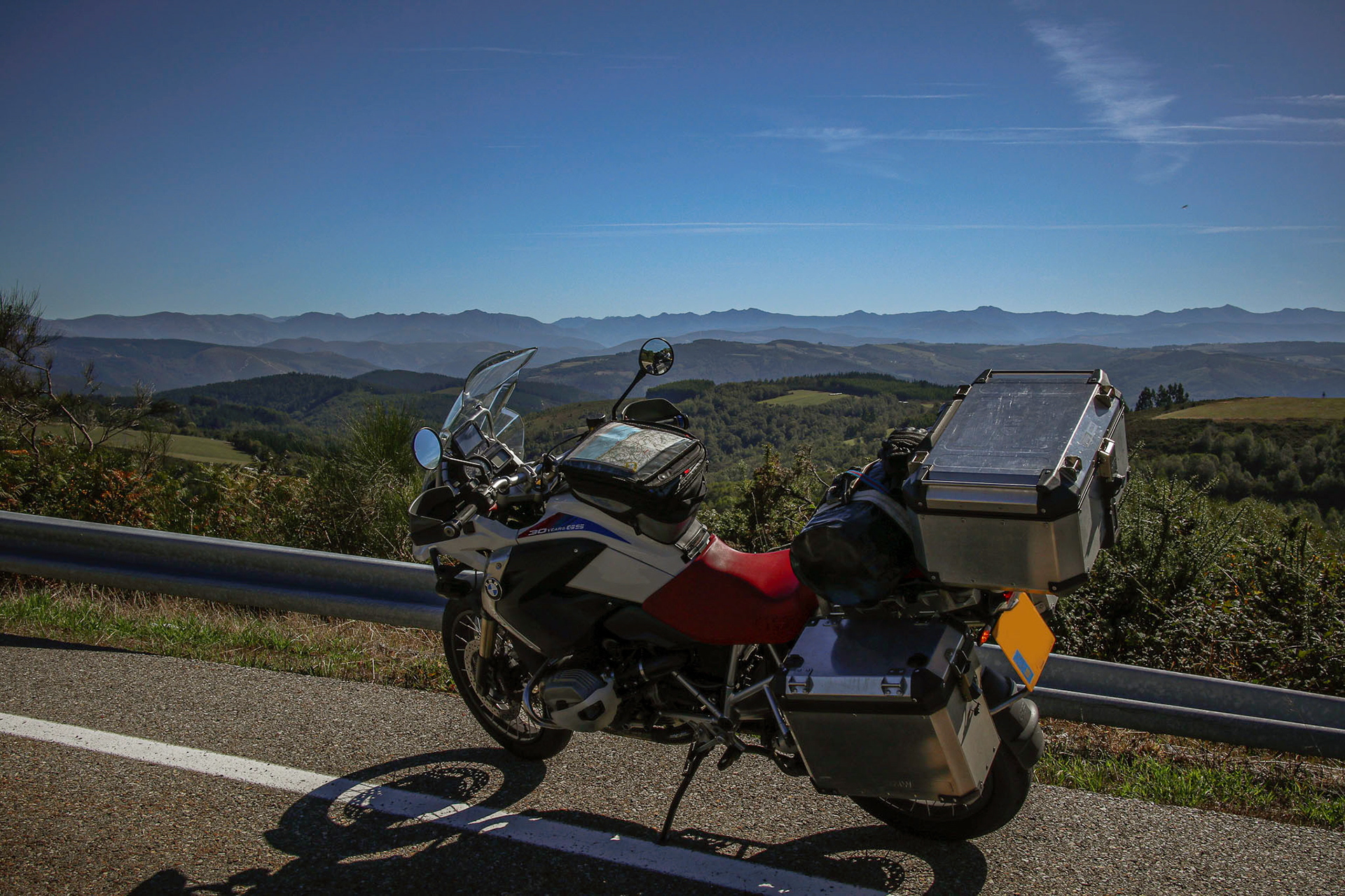 Crossing the Cantabrican Mountains - could happily ride these roads again and again! 