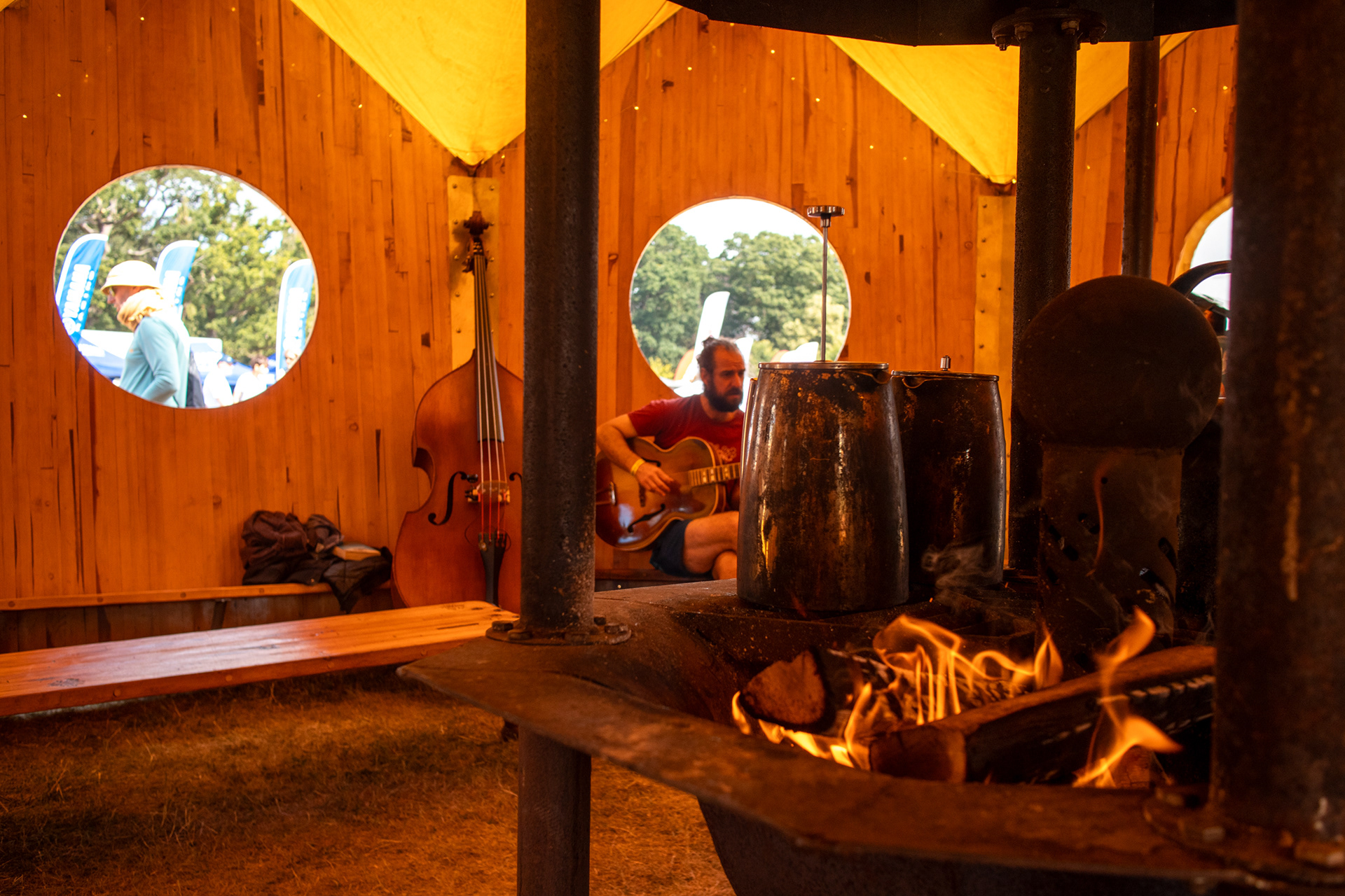 TeaPot Tent! Evenings this was rammed!