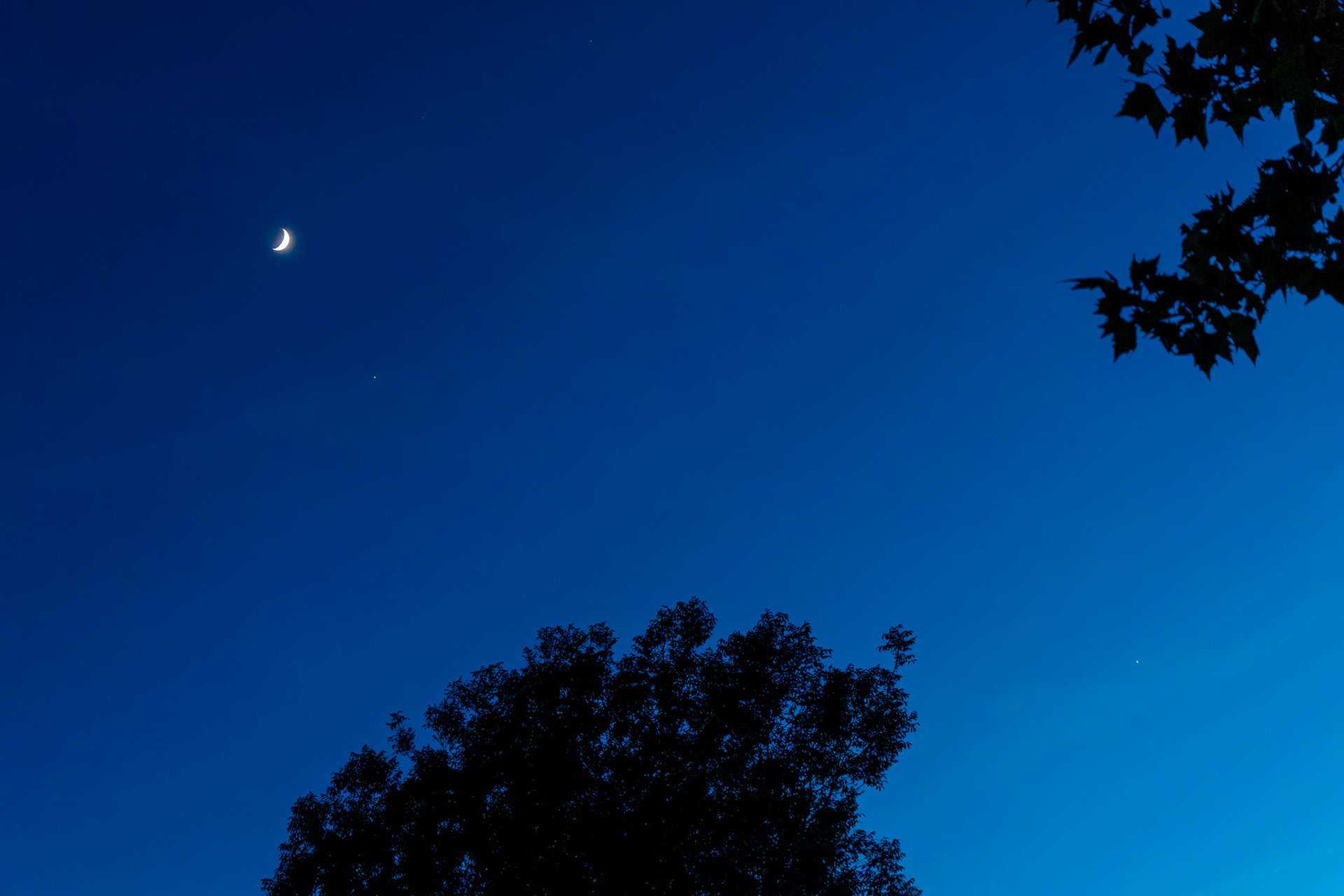 Moon, plus Jupiter and Venus