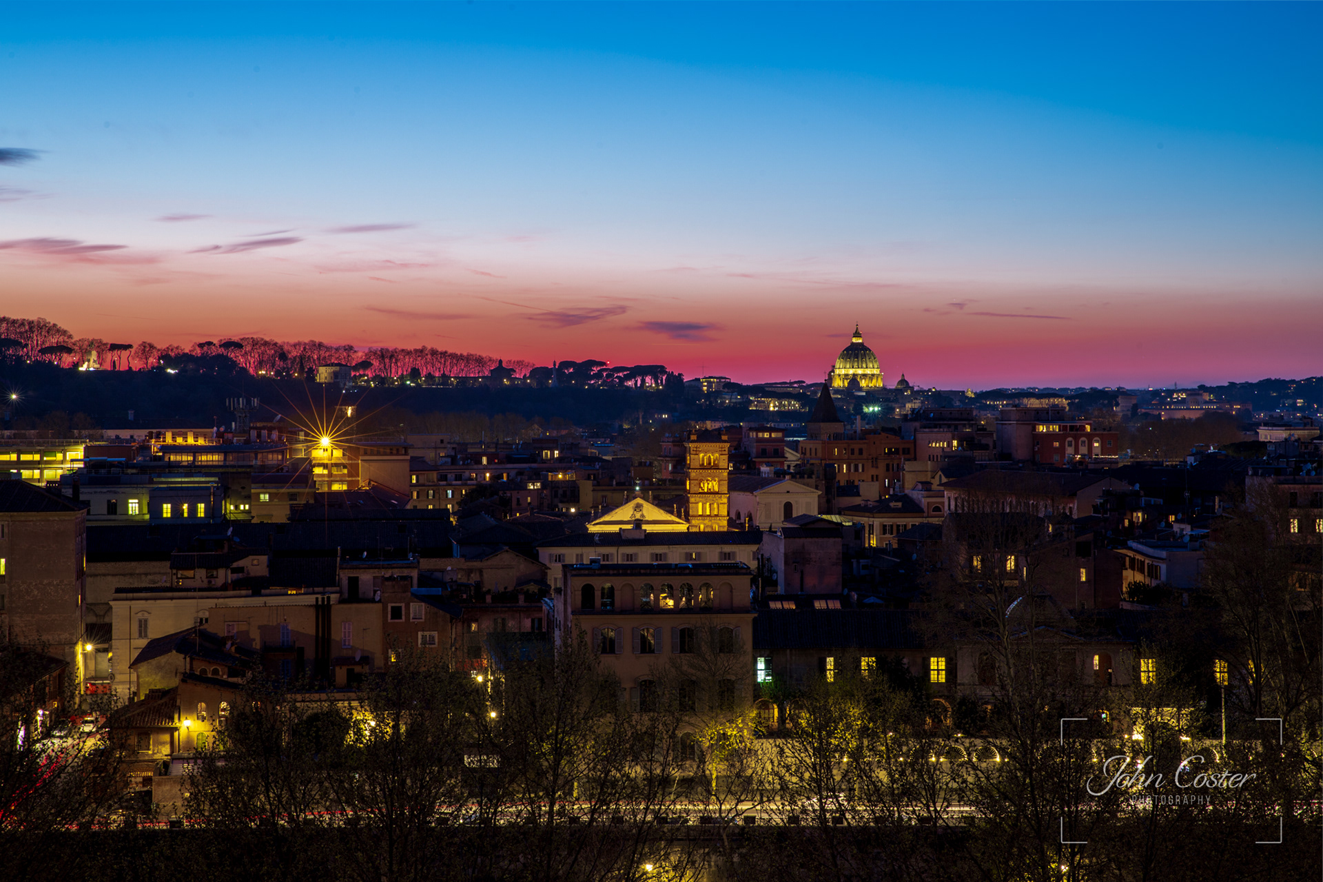 Sunset viewed from Giardino degli Aranci
