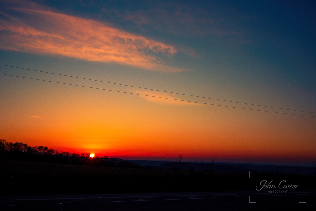 A sunset walk past Brands Hatch.